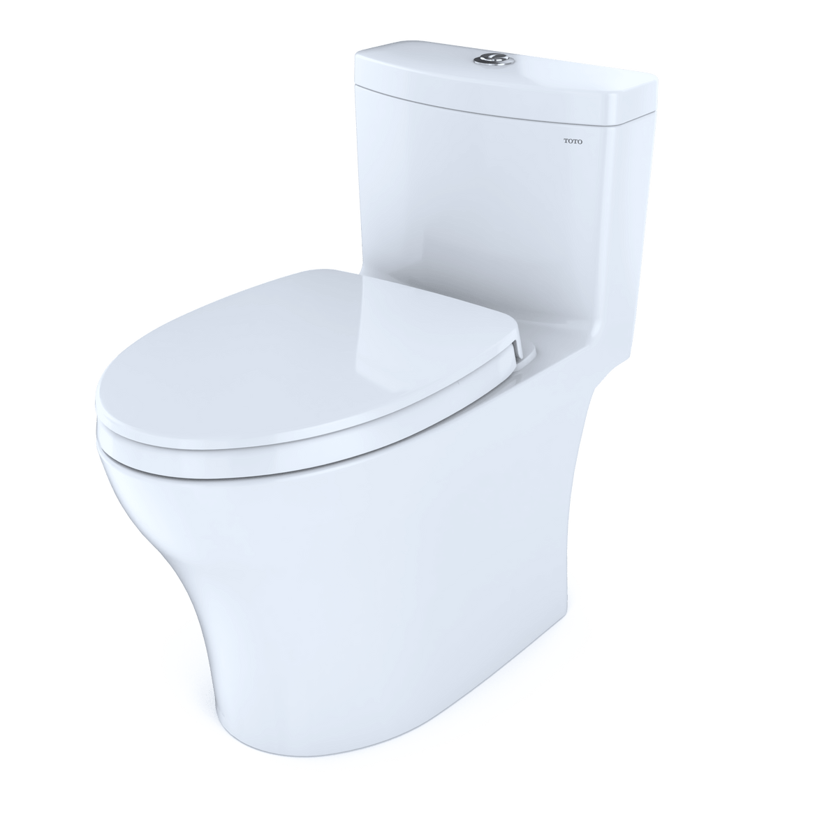 TOTO® Aquia® IV One-Piece Elongated Dual Flush 1.28 and 0.9 gpf Universal Height – Cotton White – –