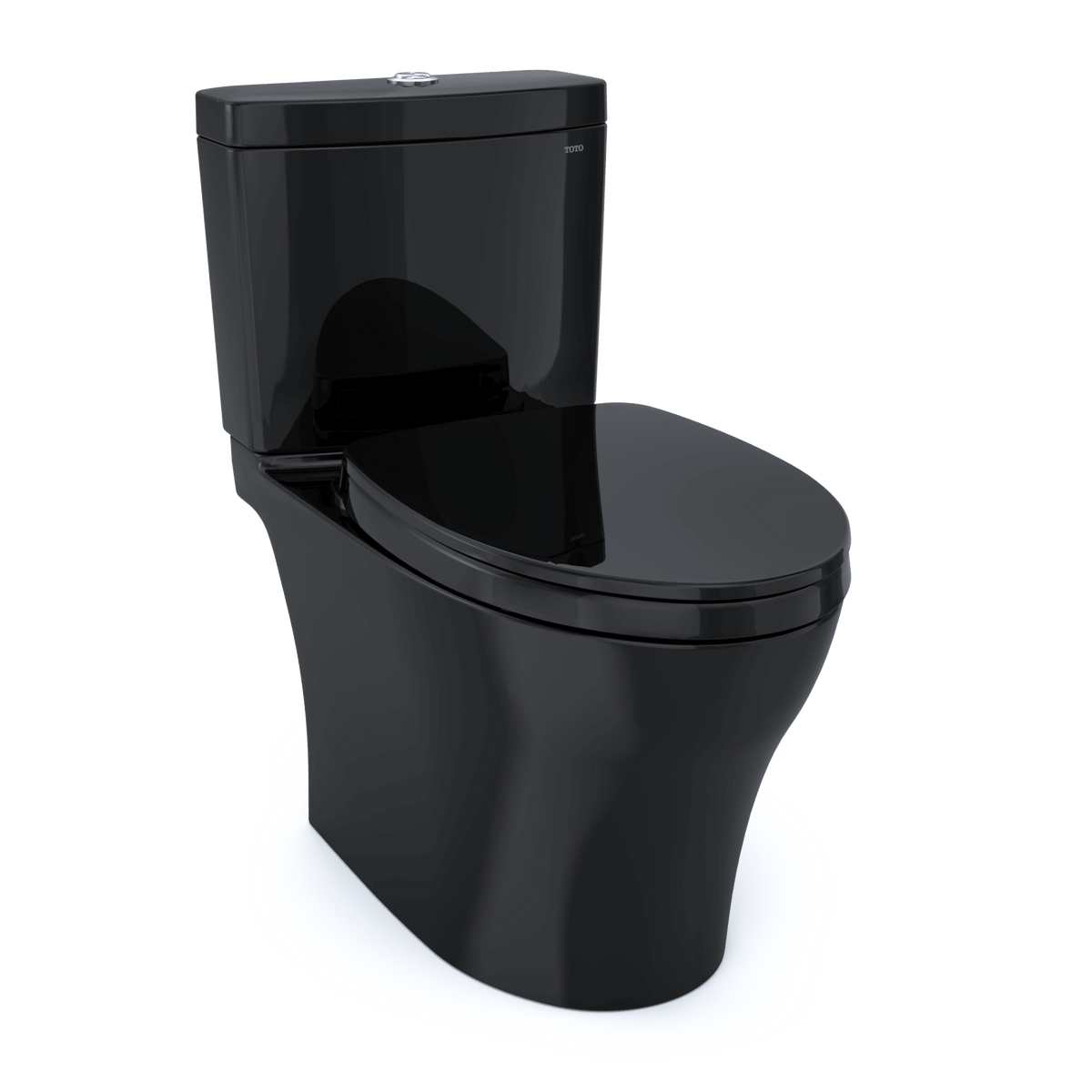 TOTO® Aquia® IV Two-Piece Elongated Dual Flush 1.28 and 0.9 gpf Universal Height Toilet – Elongated – Ebony –