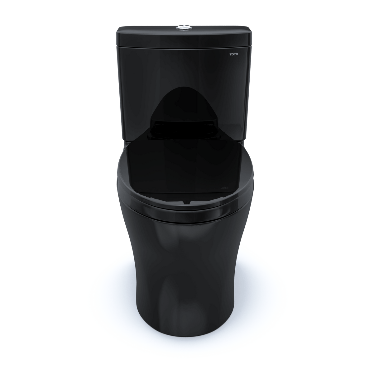 TOTO® Aquia® IV Two-Piece Elongated Dual Flush 1.28 and 0.9 gpf Universal Height Toilet – Elongated – Ebony –