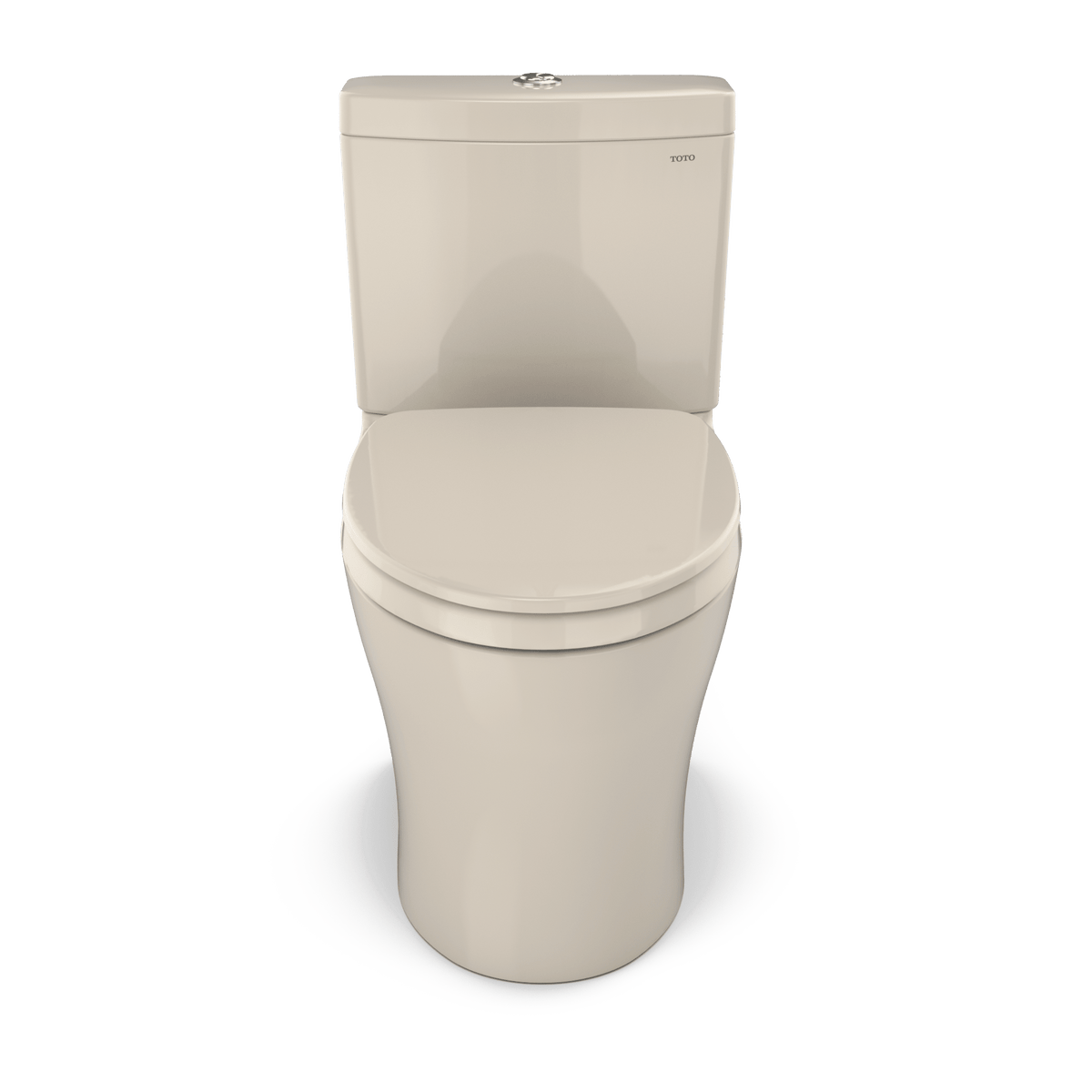 TOTO® Aquia® IV Two-Piece Elongated Dual Flush 1.28 and 0.9 gpf Universal Height Toilet with CeFIONtect® – Bone – –