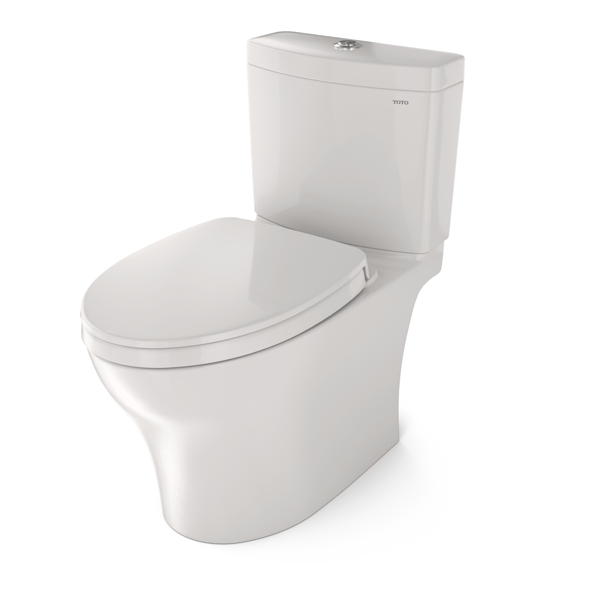 TOTO® Aquia® IV Two-Piece Elongated Dual Flush 1.28 and 0.9 gpf Universal Height Toilet with CeFIONtect® – Colonial White – –