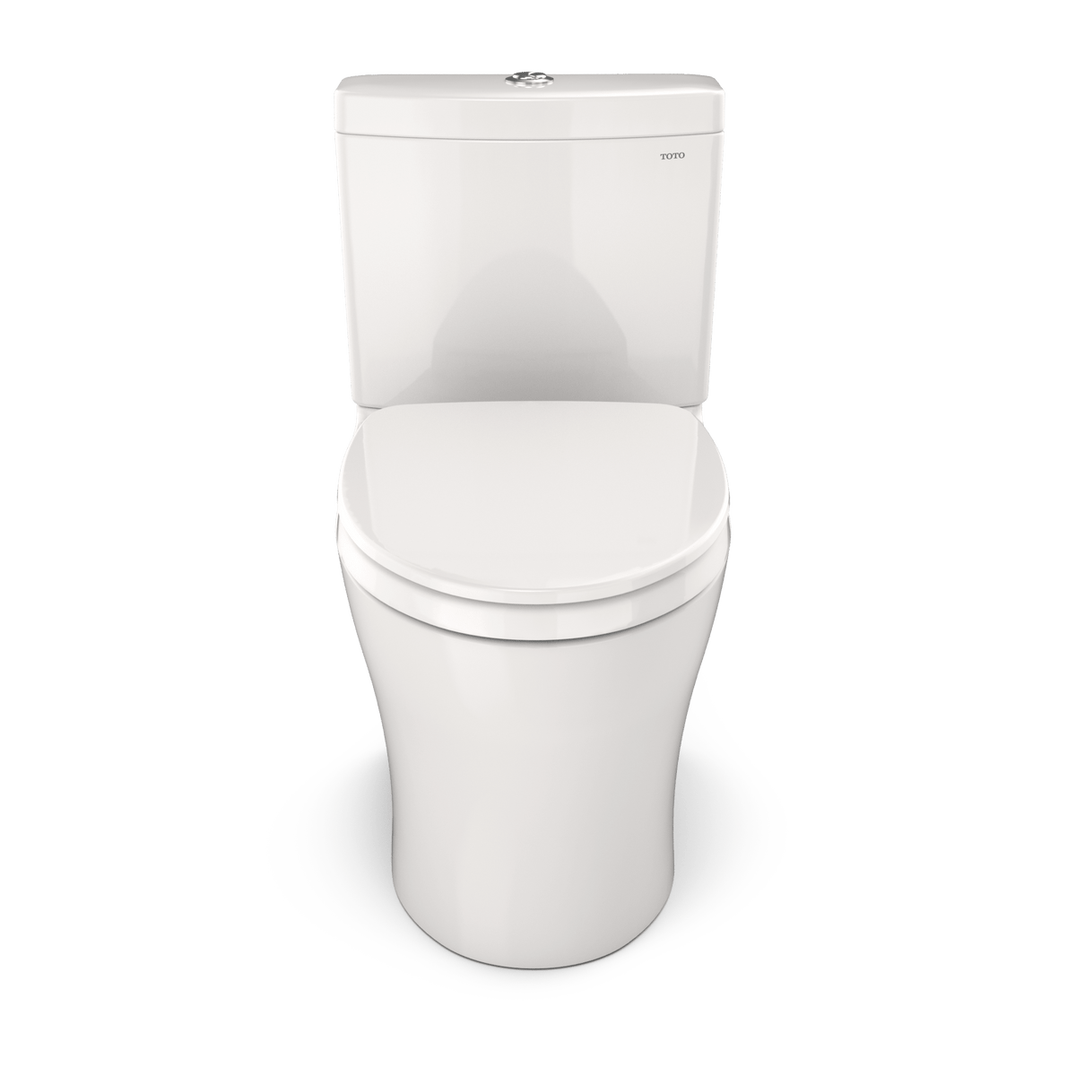 TOTO® Aquia® IV Two-Piece Elongated Dual Flush 1.28 and 0.9 gpf Universal Height Toilet with CeFIONtect® – Colonial White – –