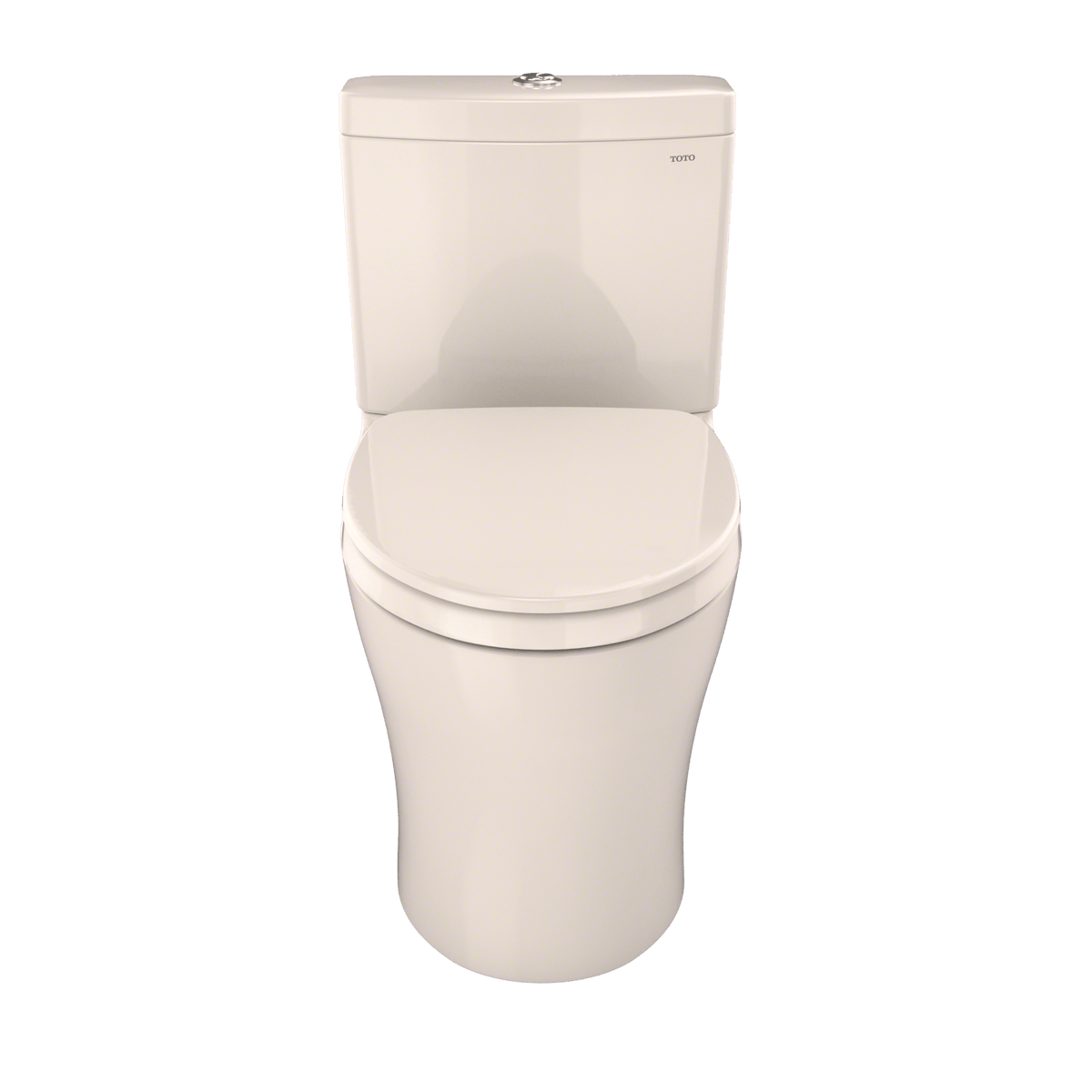 TOTO® Aquia® IV Two-Piece Elongated Dual Flush 1.28 and 0.9 gpf Universal Height Toilet with CeFIONtect® – Sedona Beige – –