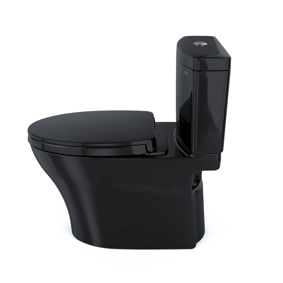 TOTO Aquia IV Washlet+ Two-Piece Elongated Dual Flush 1.28 and 0.9 gpf Toilet – Elongated – Ebony –
