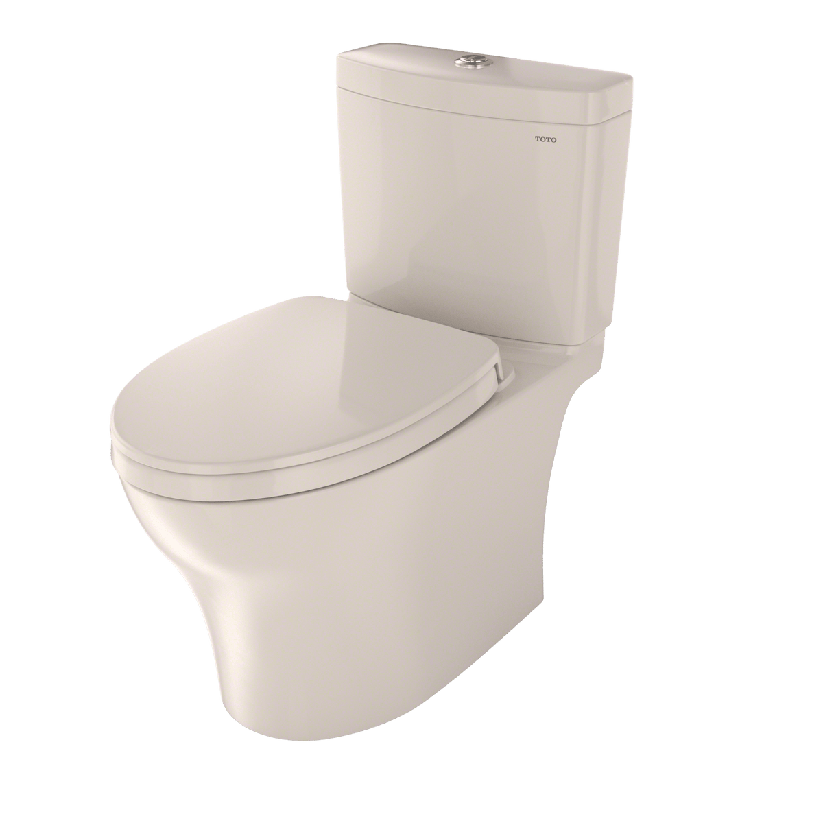 TOTO Aquia IV Washlet+ Two-Piece Elongated Dual Flush 1.28 and 0.9 gpf Toilet with CeFIONtect® – Sedona Beige  – –