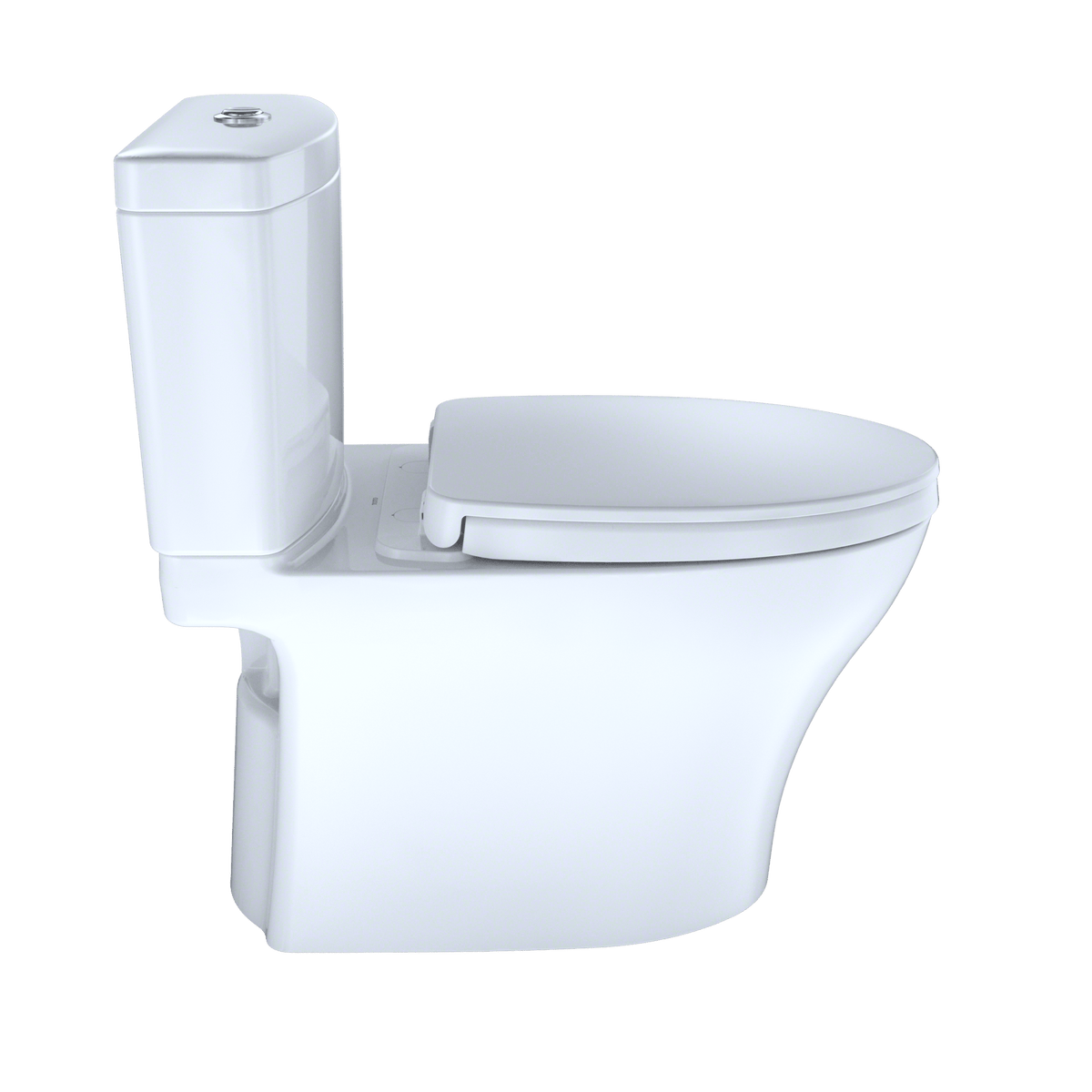 TOTO Aquia IV Washlet+ Two-Piece Elongated Dual Flush 1.28 and 0.9 gpf Toilet with CeFIONtect® – Cotton White – –