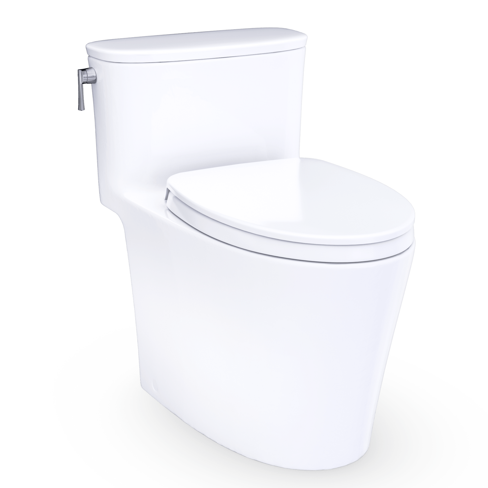 TOTO® Aurora™ 1G® One-Piece Elongated 1.0 GPF WASHLET®+ and Auto Flush Ready Universal Height Toilet with CEFIONTECT® and SS124 SoftClose® Seat – Elongated – Cotton White –