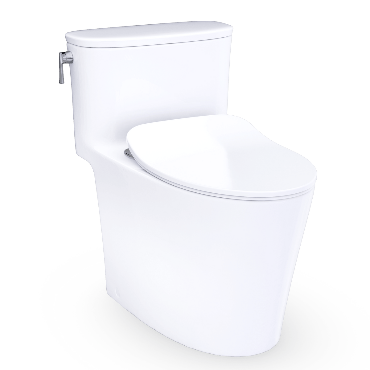 TOTO® Aurora™ 1G® One-Piece Elongated 1.0 GPF WASHLET®+ and Auto Flush Ready Universal Height Toilet with CEFIONTECT® and SS234 SoftClose® Seat – Elongated – Cotton White –