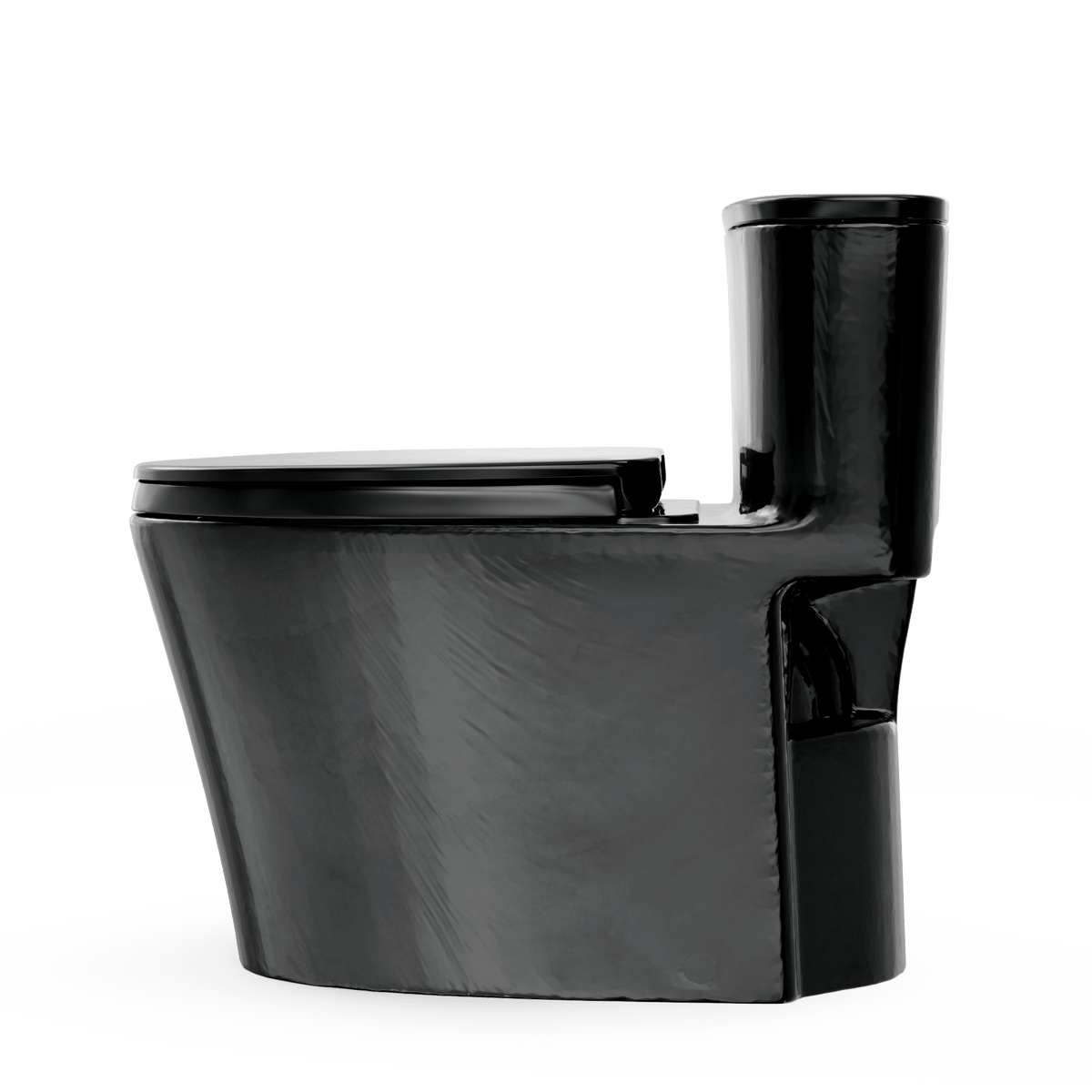 TOTO® Aurora™ One-Piece Elongated 1.28 GPF WASHLET®+ and Auto Flush Ready Universal Height Toilet with SS124 SoftClose® Seat – Elongated – Ebony –