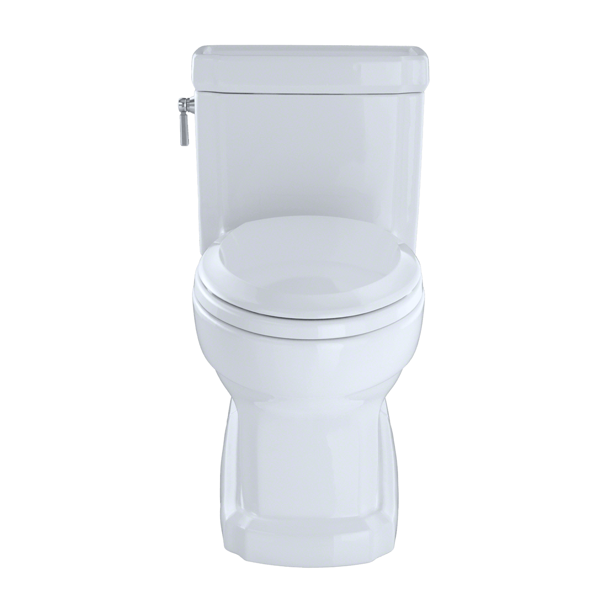 TOTO® Eco Guinevere® Elongated 1.28 gpf Universal Height Skirted Toilet with CeFIONtect® and Softclose® Seat – Elongated – Cotton White –