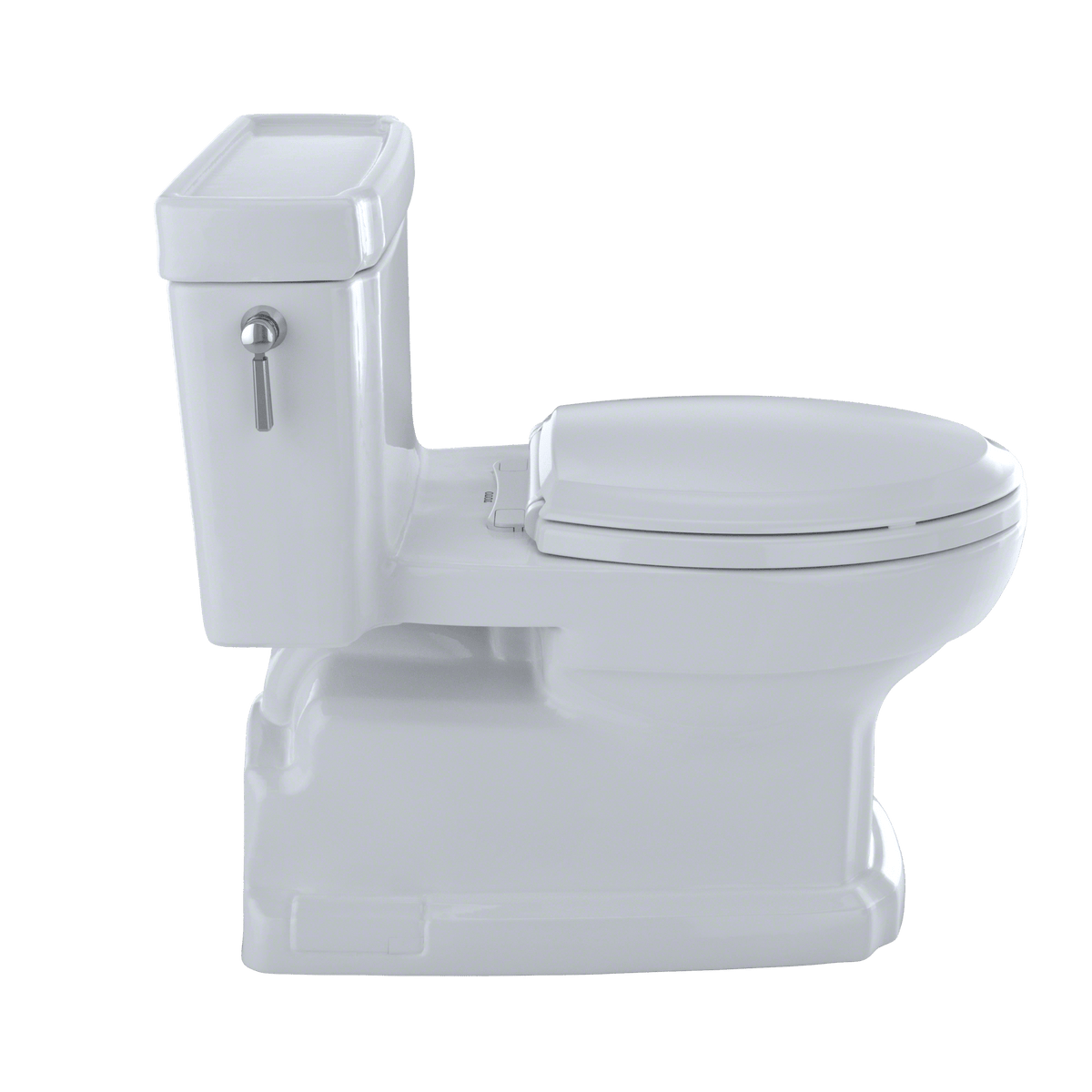 TOTO® Eco Guinevere® Elongated 1.28 gpf Universal Height Skirted Toilet with CeFIONtect® and Softclose® Seat – Elongated – Cotton White –
