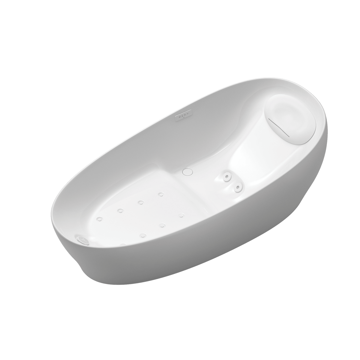 TOTO® Flotation Bathtub with Zero Dimension® and Hydrohands – Oval – Glossy White –