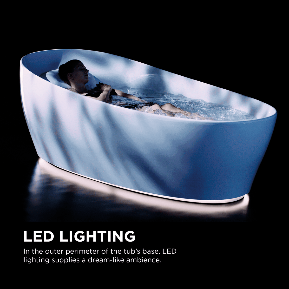TOTO® Flotation Bathtub with Zero Dimension® and Hydrohands – Oval – Glossy White –