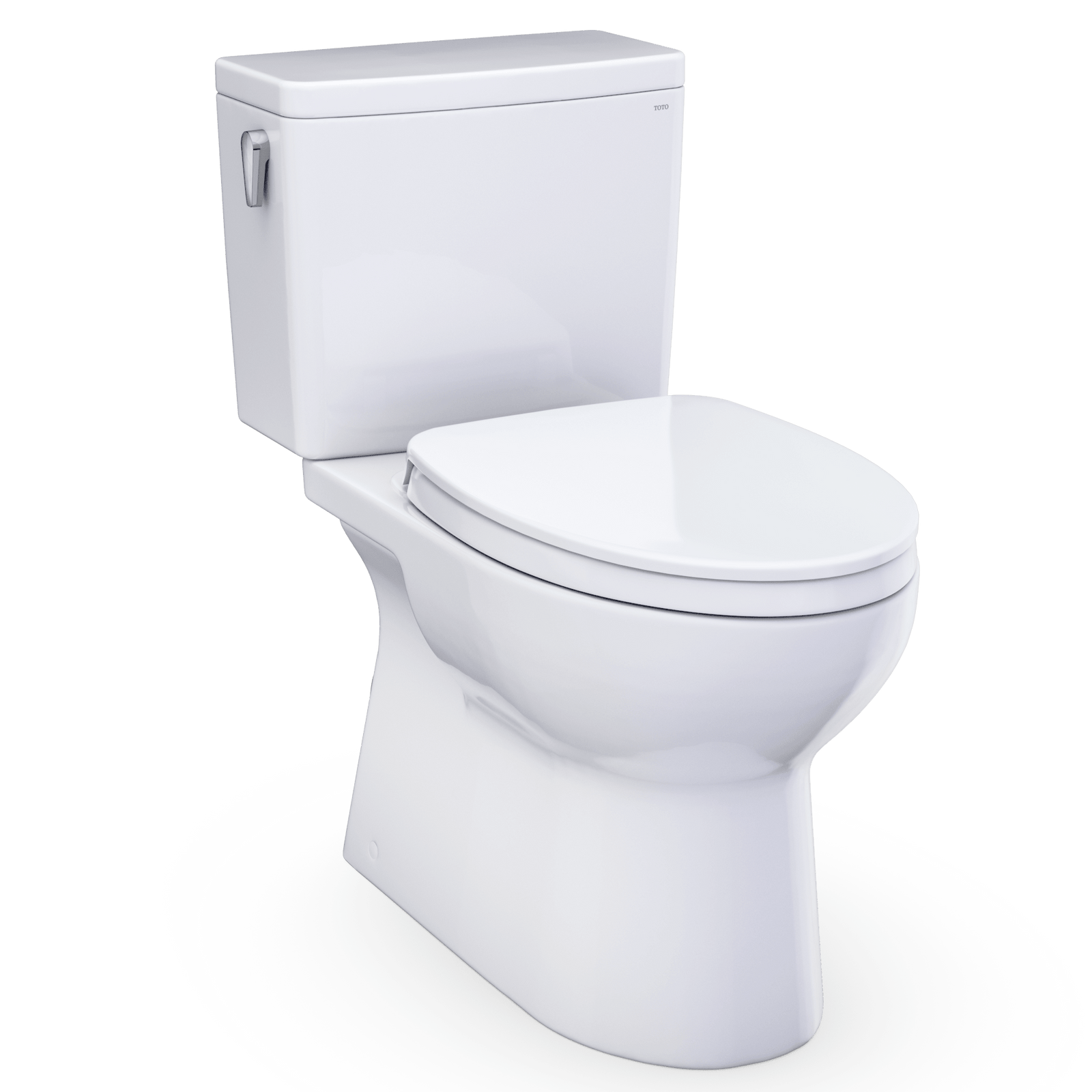 TOTO® Glaston™ 1G® Two-Piece Elongated 1.0 GPF WASHLET®+ and Auto Flush Ready Universal Height Toilet with CEFIONTECT® and SS124 SoftClose® Seat – Elongated – Cotton White –