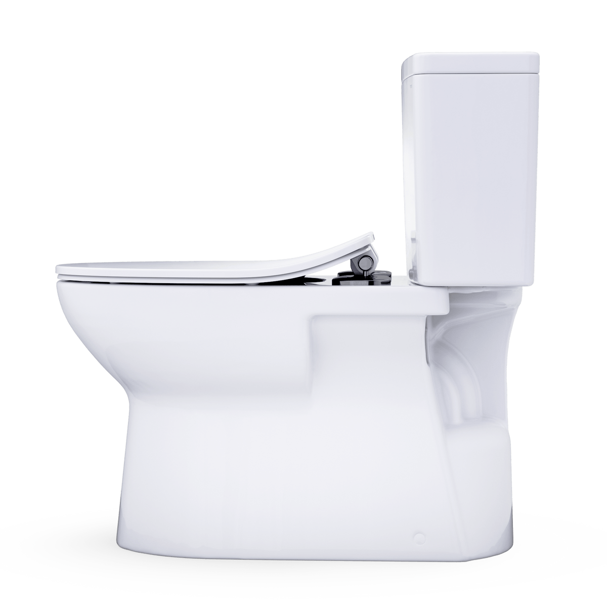 TOTO® Glaston™ 1G® Two-Piece Elongated 1.0 GPF WASHLET®+ and Auto Flush Ready Universal Height Toilet with CEFIONTECT® and SS234 SoftClose® Seat – Elongated – Cotton White –