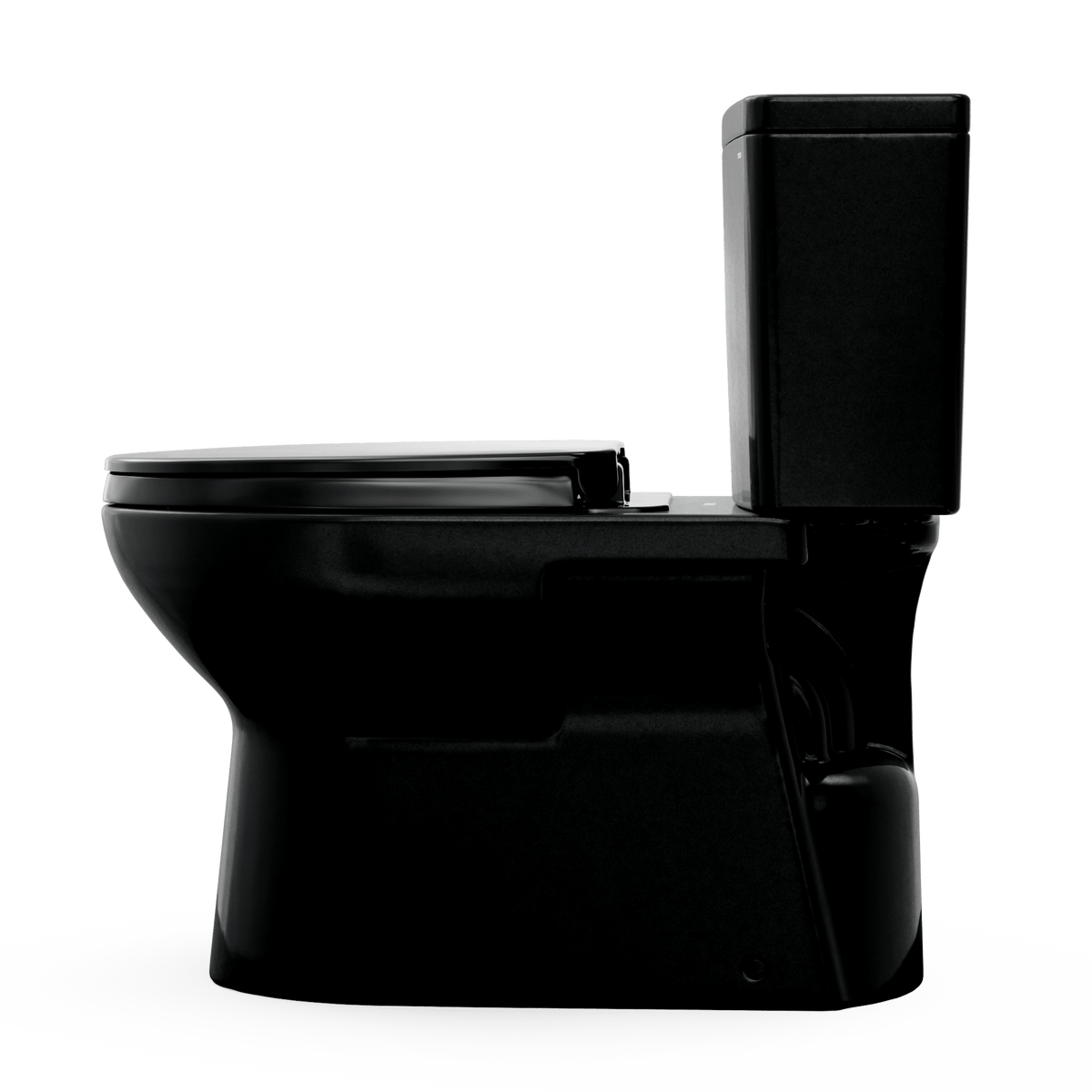 TOTO® Glaston™ 1G® Two-Piece Elongated 1.0 GPF WASHLET®+ and Auto Flush Ready Universal Height Toilet with SS124 SoftClose® Seat – Elongated – Ebony –