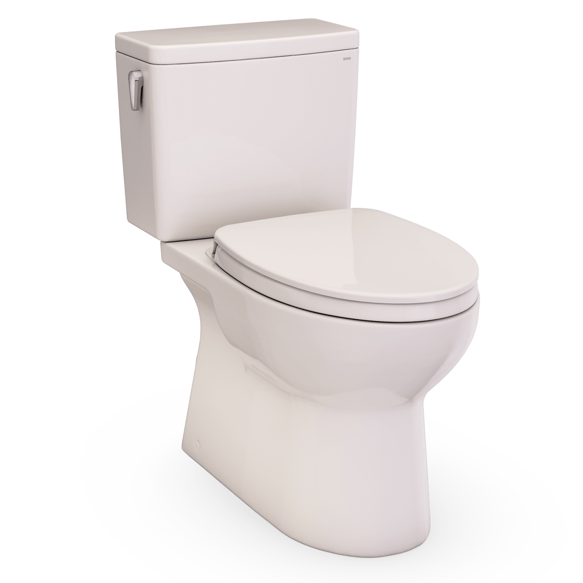 TOTO® Glaston™ Two-Piece Elongated 1.28 GPF WASHLET®+ and Auto Flush Ready Universal Height Toilet with CEFIONTECT® and SS124 SoftClose® Seat – Elongated – Bone –