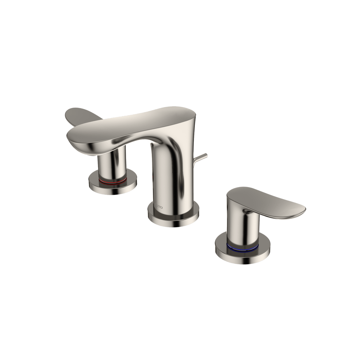 TOTO® GO Series 1.2 gpm Two Handle Widespread Bathroom Sink Faucet with Drain Assembly – Polished Chrome – –