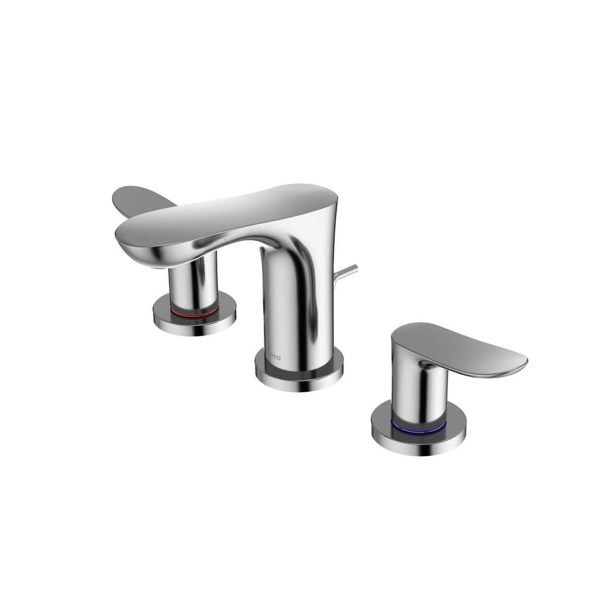 TOTO® GO Series 1.2 gpm Two Handle Widespread Bathroom Sink Faucet with Drain Assembly – Polished Chrome – –