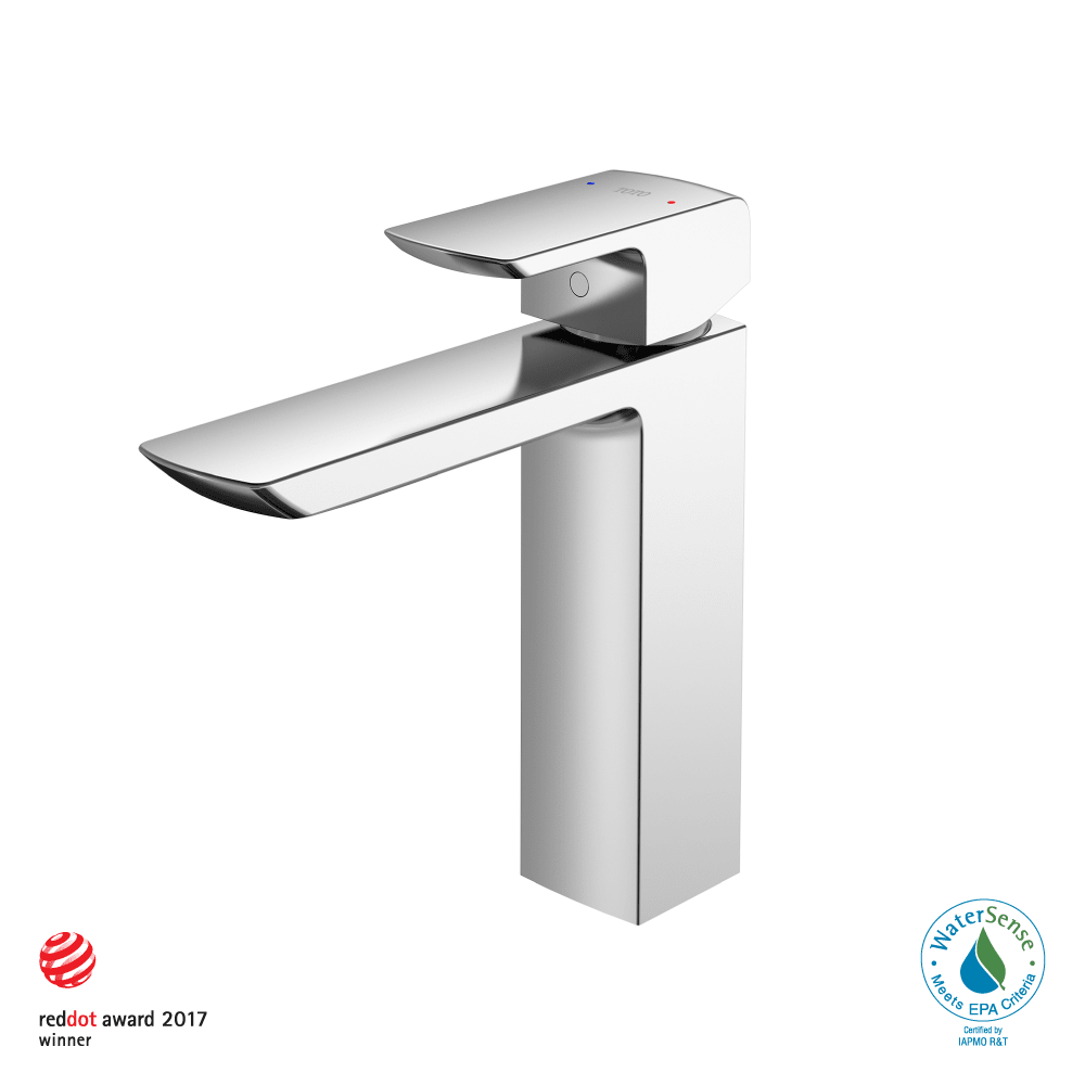 TOTO® GR 1.2 gpm Single Handle Semi-Vessel Bathroom Sink Faucet with Comfort Glide™ Technology – Polished Chrome – –