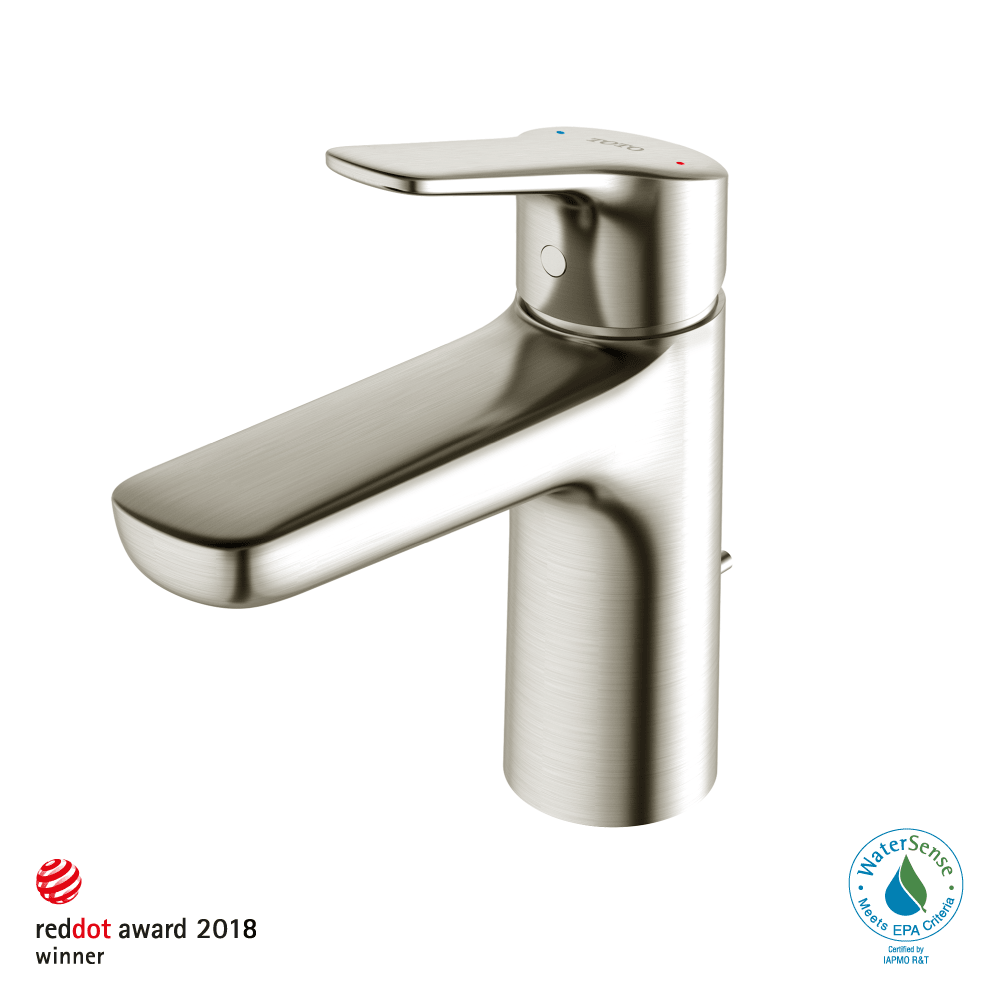 TOTO® GS Series 1.2 gpm Single Handle Bathroom Sink Faucet with Comfort Glide Technology and Drain Assembly – Brushed Nickel – –
