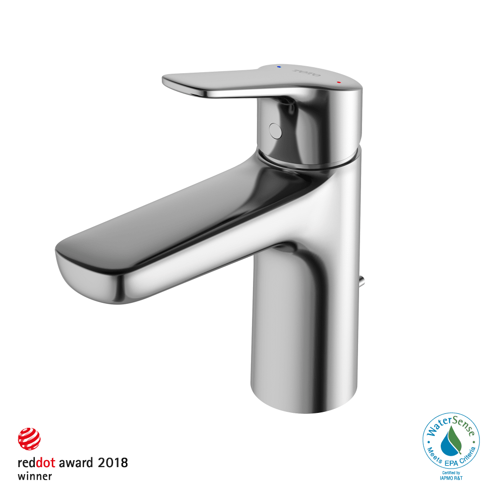TOTO® GS Series 1.2 gpm Single Handle Bathroom Sink Faucet with Comfort Glide Technology and Drain Assembly – Polished Chrome – –