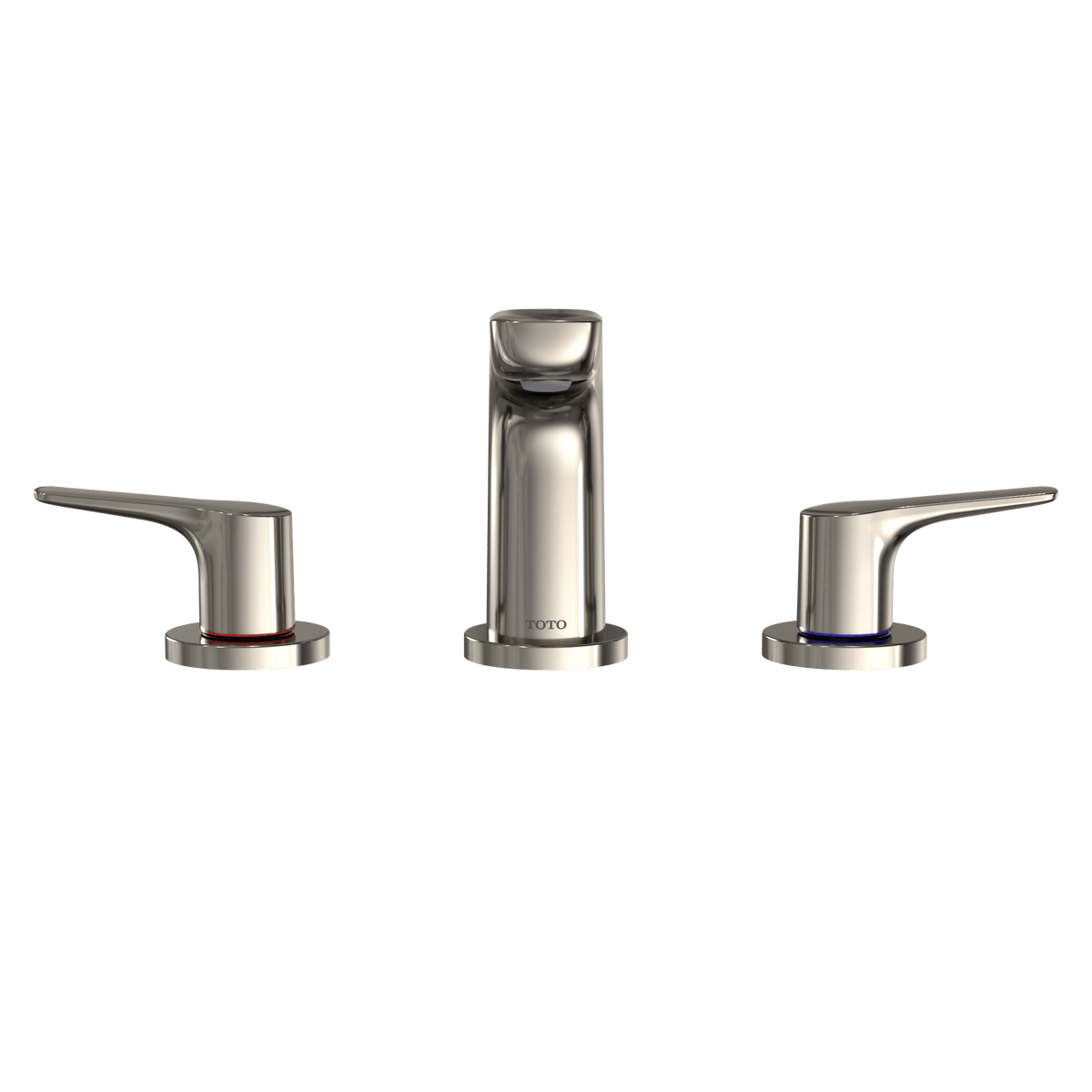 TOTO® GS Series 1.2 gpm Two Handle Widespread Bathroom Sink Faucet with Drain Assembly – Brushed Nickel – –