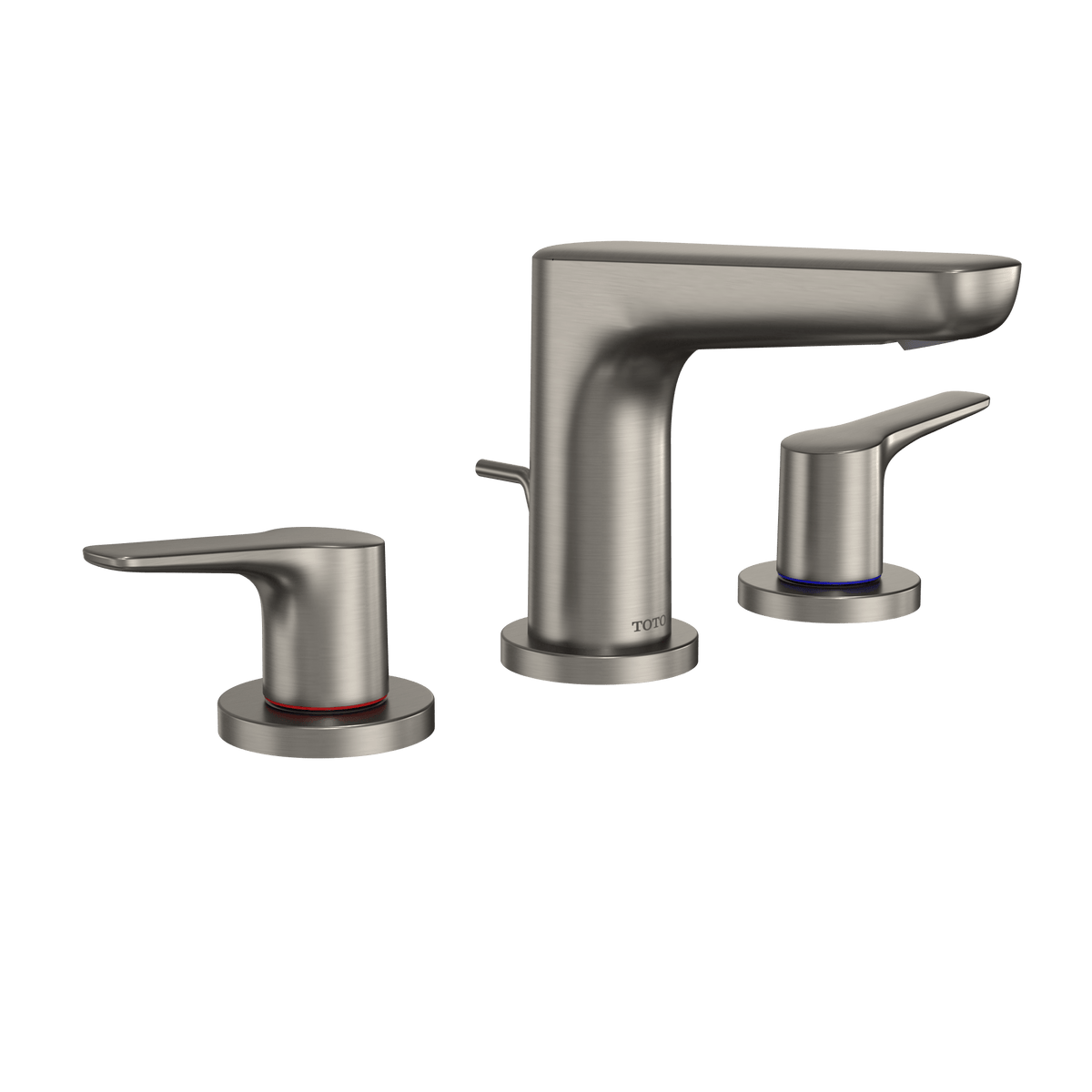 TOTO® GS Series 1.2 gpm Two Handle Widespread Bathroom Sink Faucet with Drain Assembly – Brushed Nickel – –