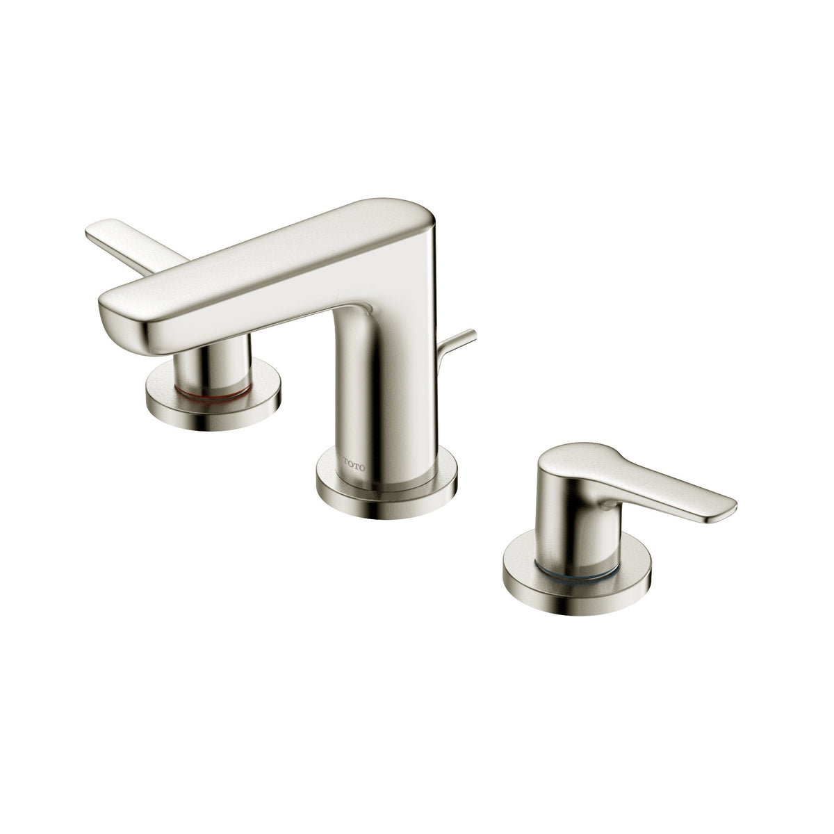 TOTO® GS Series 1.2 gpm Two Handle Widespread Bathroom Sink Faucet with Drain Assembly – Brushed Nickel – –