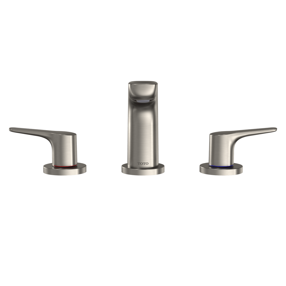 TOTO® GS Series 1.2 gpm Two Handle Widespread Bathroom Sink Faucet with Drain Assembly – Brushed Nickel – –