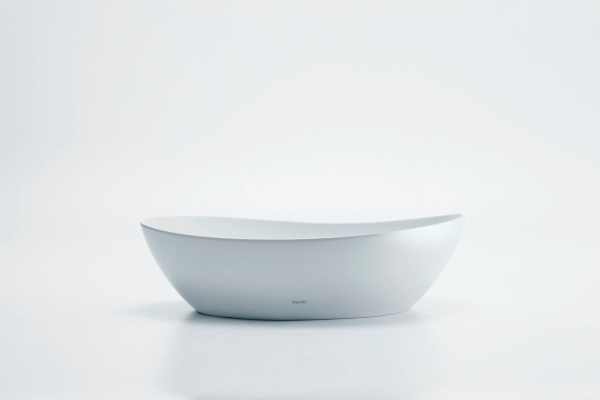 TOTO® Kiwami® Asymmetrical Vessel Bathroom Sink – Cotton White – –