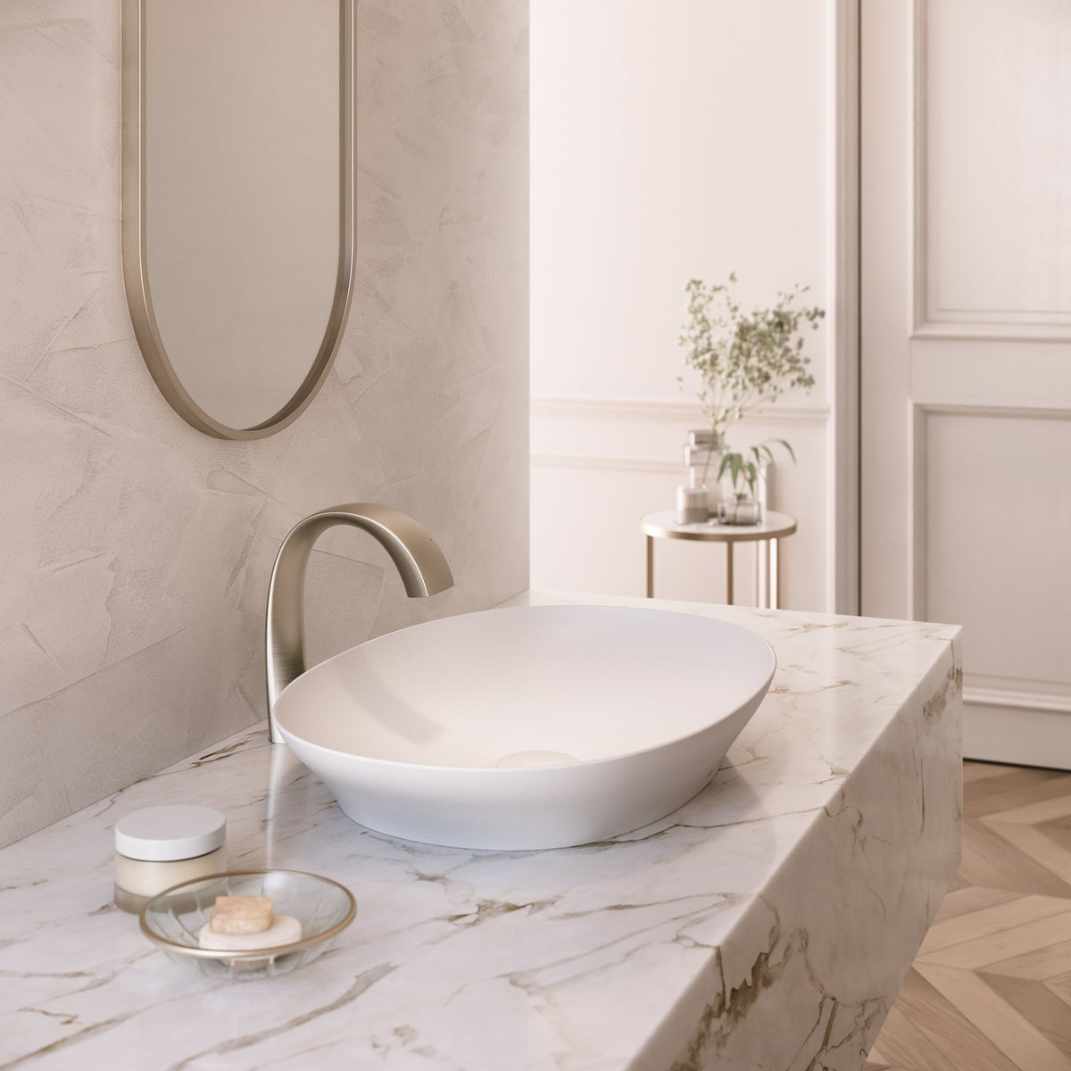 TOTO® Kiwami® Oval 24" Vessel Bathroom Sink – Matte White – –