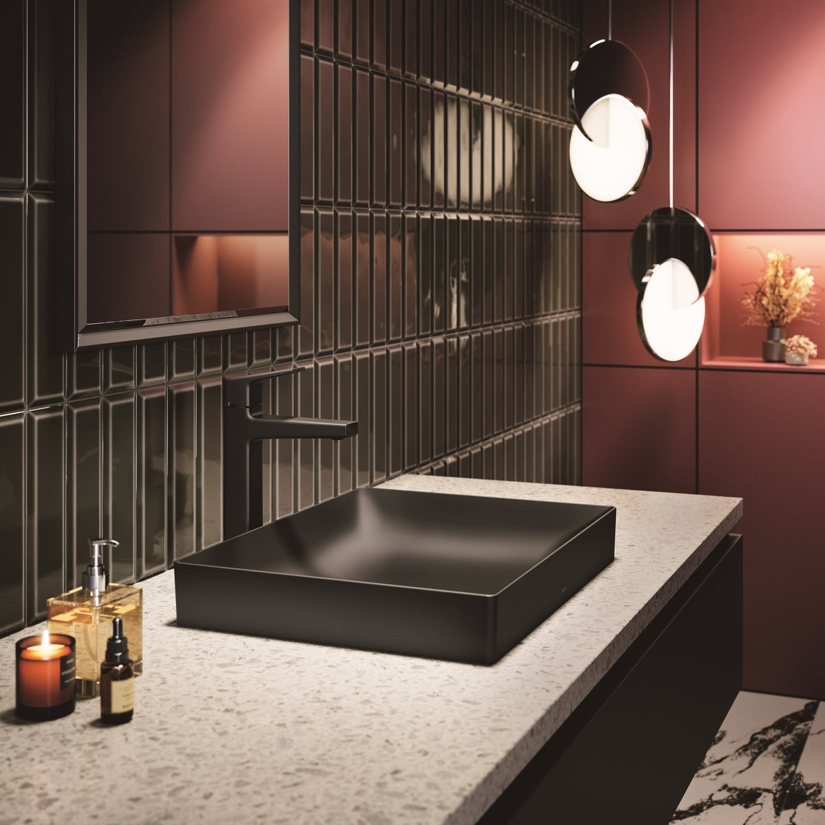 TOTO® Kiwami® Rectangular 20" Vessel Bathroom Sink – Matte Black – –