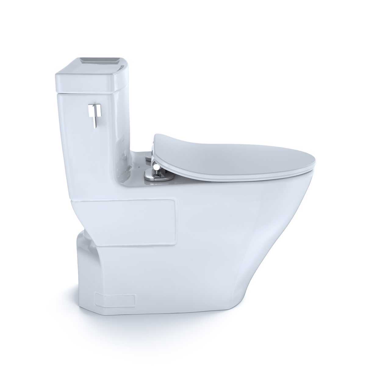 TOTO® Legato® One-Piece Elongated 1.28 gpf Toilet with CeFIONtect® and Softclose® Seat – Elongated – Cotton White –