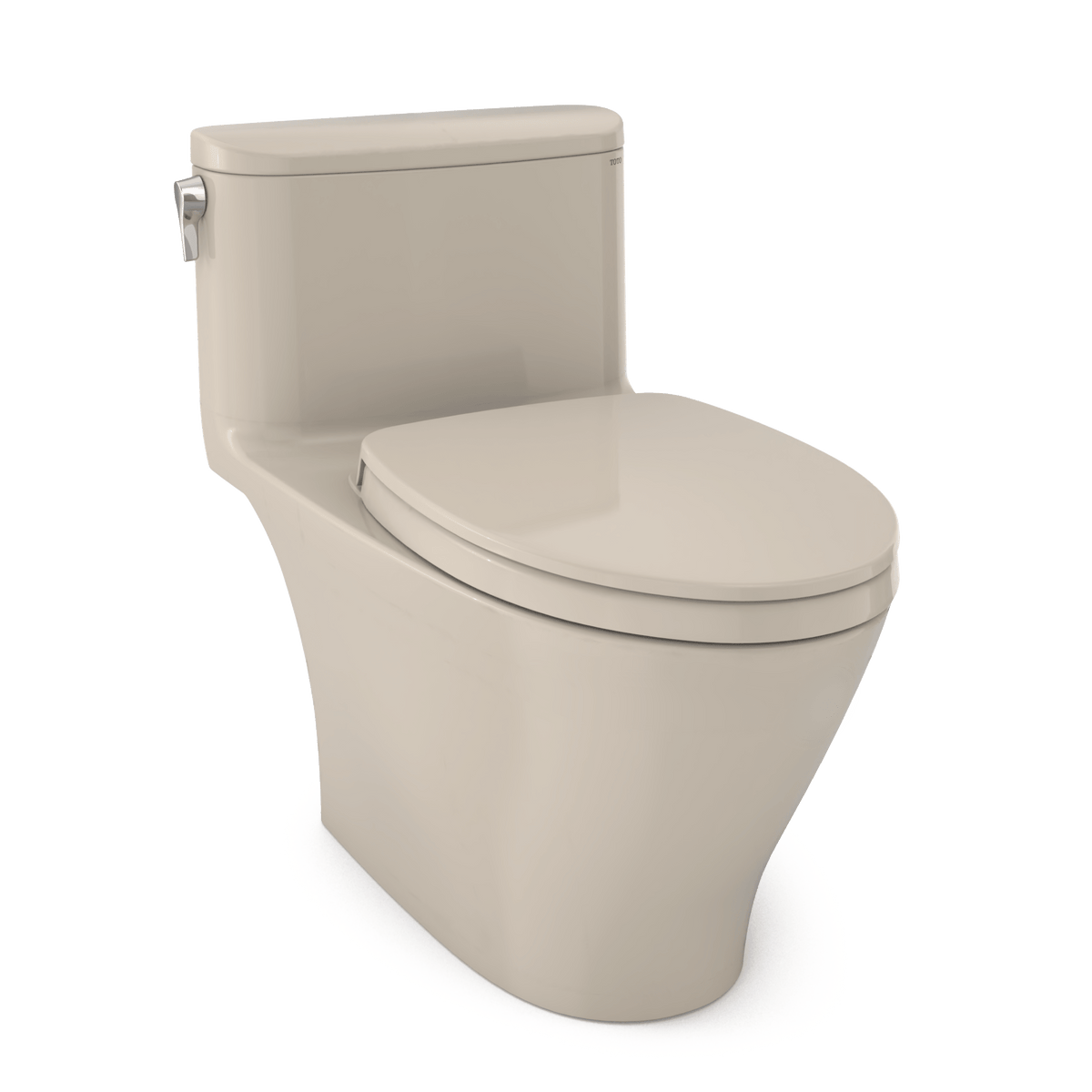 TOTO® Nexus® 1G® One-Piece Elongated 1.0 gpf Universal Height Toilet with CeFIONtect® and Softclose® Seat – Elongated – Bone –