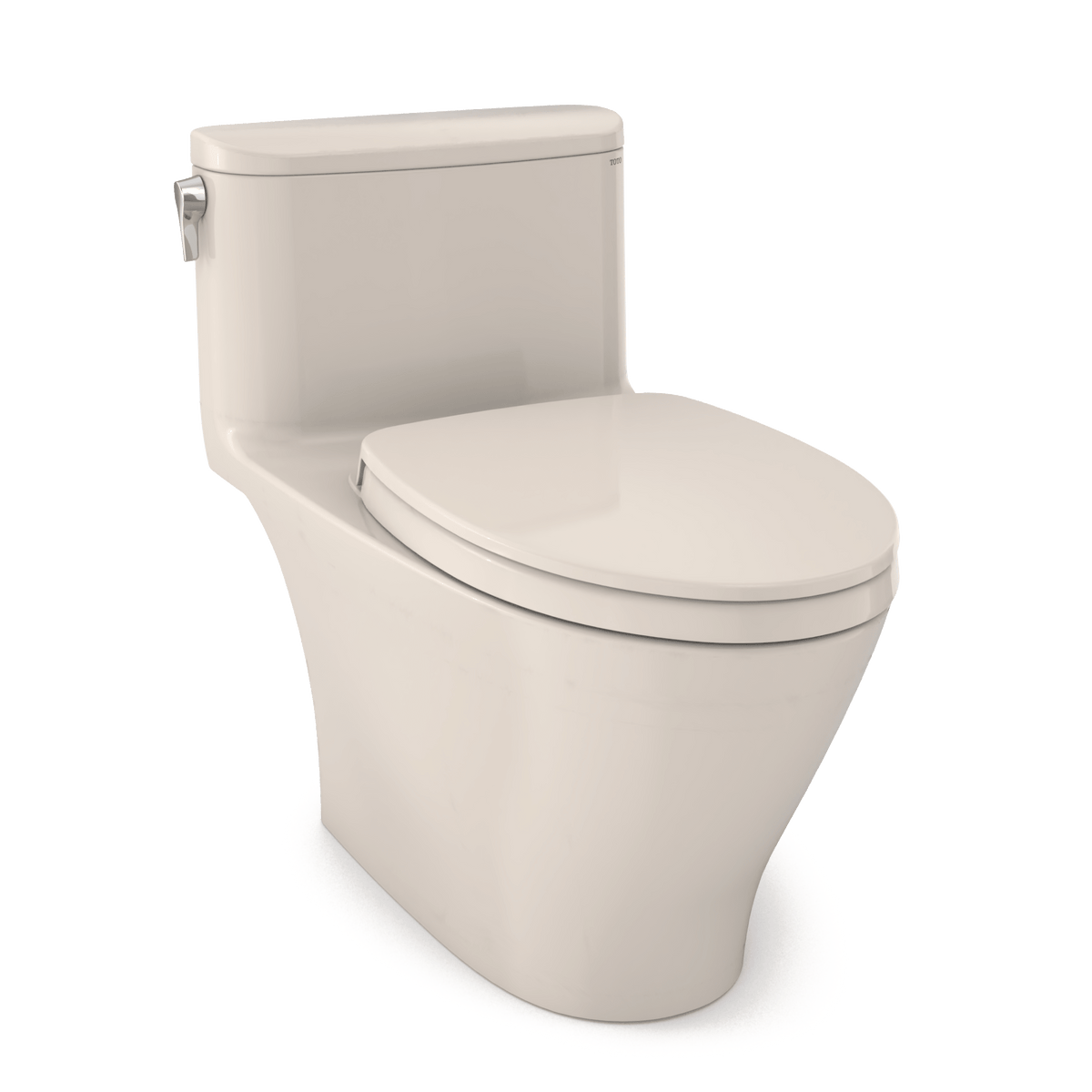 TOTO® Nexus® 1G® One-Piece Elongated 1.0 gpf Universal Height Toilet with CeFIONtect® and Softclose® Seat – Elongated – Sedona Beige –