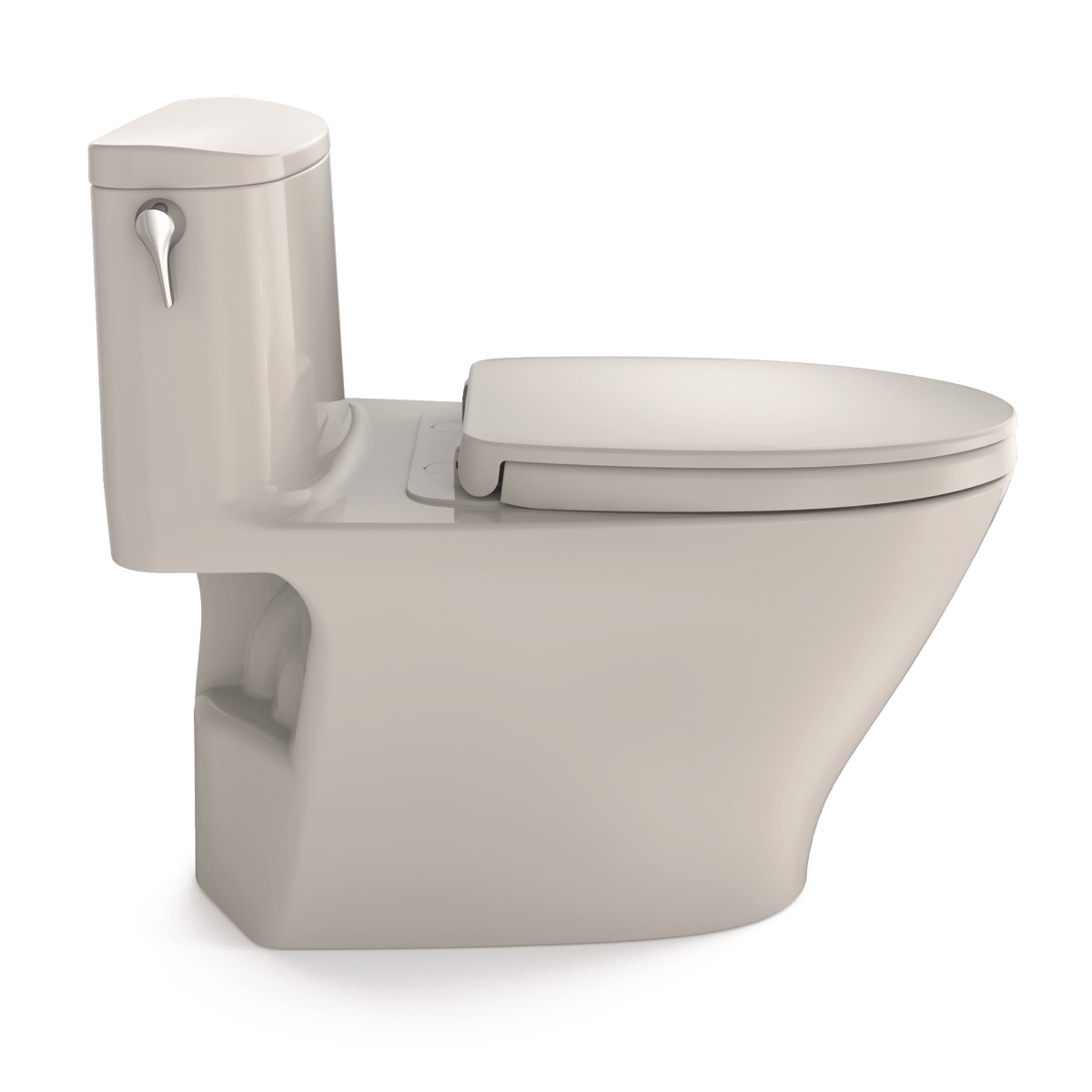 TOTO® Nexus® 1G® One-Piece Elongated 1.0 gpf Universal Height Toilet with CeFIONtect® and Softclose® Seat – Elongated – Sedona Beige –