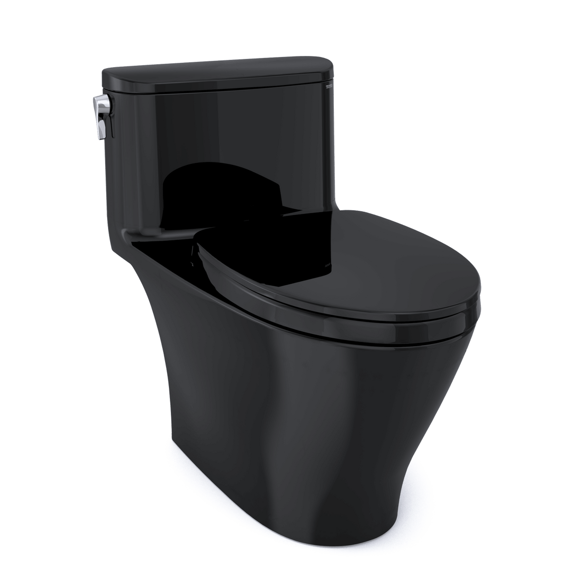 TOTO® Nexus® 1G® One-Piece Elongated 1.0 gpf Universal Height Toilet with Softclose® Seat – Elongated – Ebony –