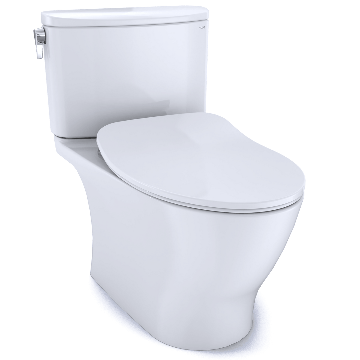 TOTO® Nexus® 1G® Two-Piece Elongated 1.0 gpf Universal Height Toilet with CeFIONtect® and Softclose® Seat – Elongated – Cotton White –