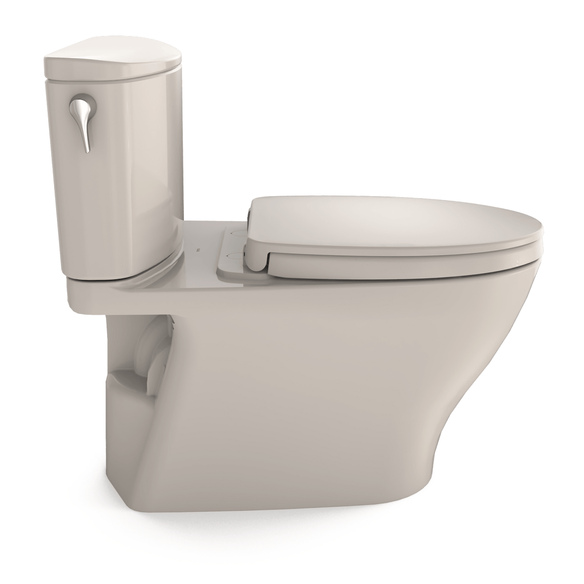 TOTO® Nexus® 1G® Two-Piece Elongated 1.0 gpf Universal Height Toilet with CeFIONtect® and Softclose® Seat – Elongated – Sedona Beige –
