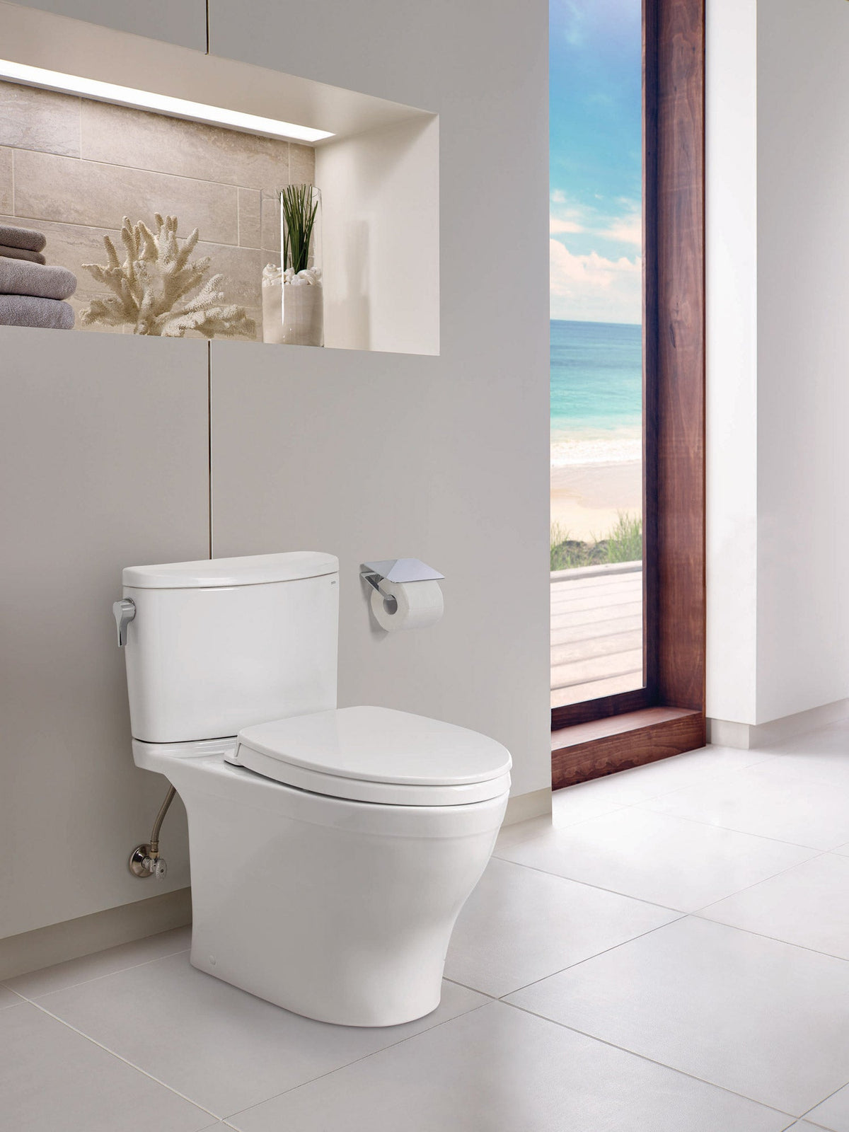 TOTO® Nexus® 1G® Two-Piece Elongated 1.0 gpf Universal Height Toilet with Softclose® Seat – Elongated – Ebony –