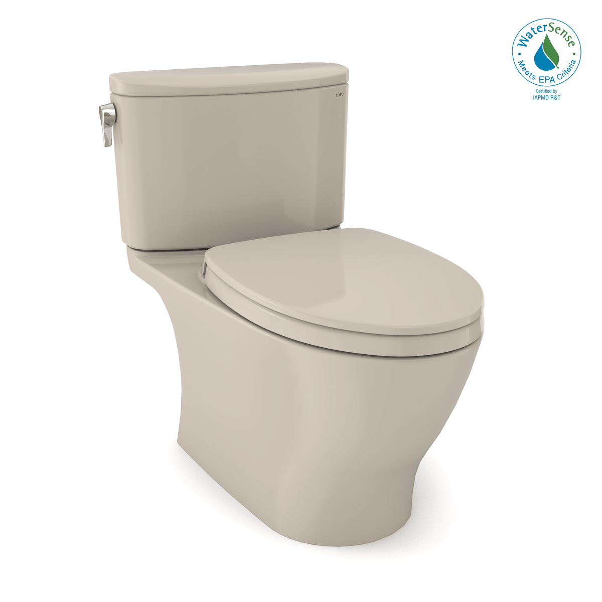 TOTO® Nexus® One-Piece Elongated 1.28 gpf Universal Height Toilet with CeFIONtect® and Softclose® Seat – Elongated – Bone –