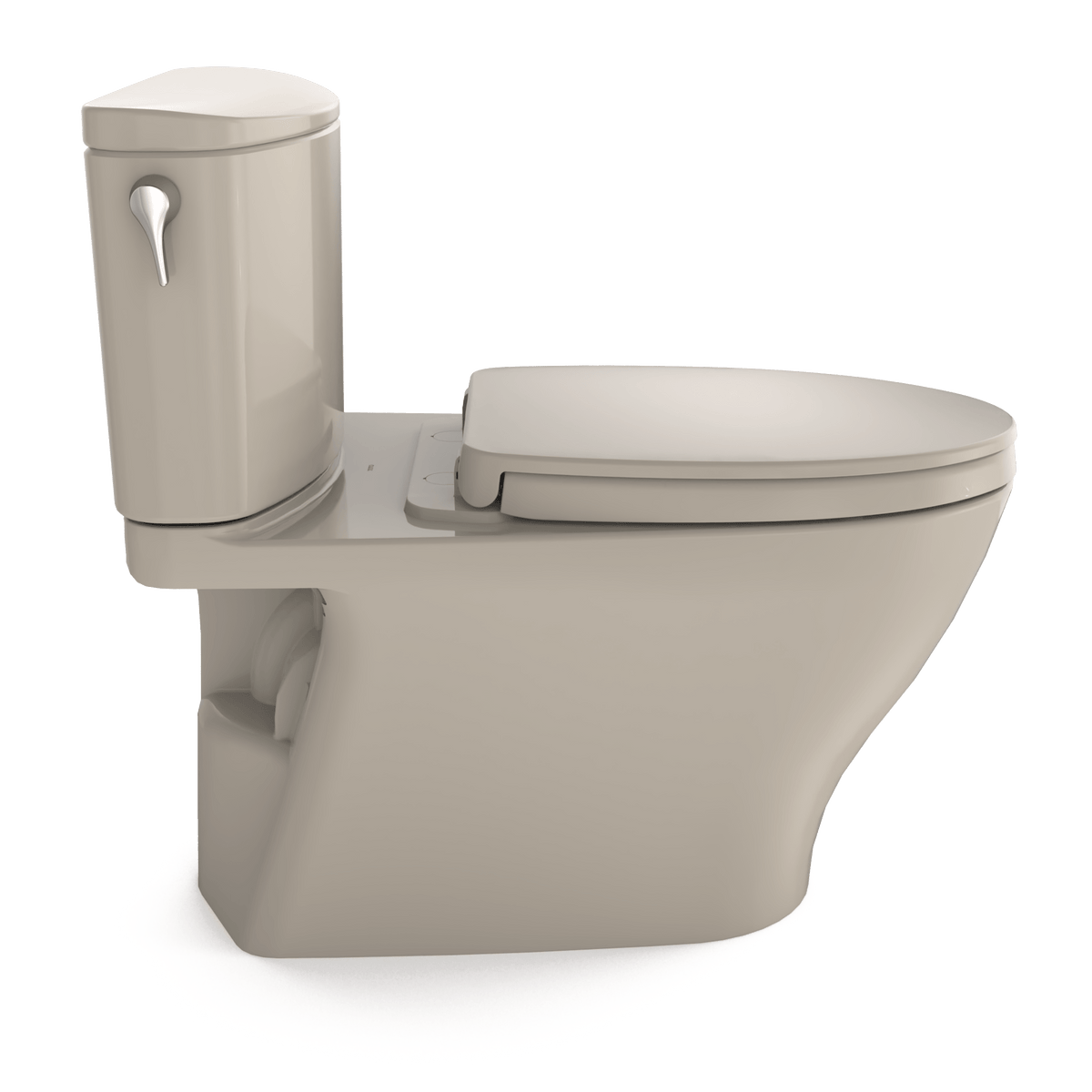 TOTO® Nexus® Two-Piece Elongated 1.28 gpf Universal Height Toilet with CeFIONtect® and Softclose® Seat – Elongated – Bone –