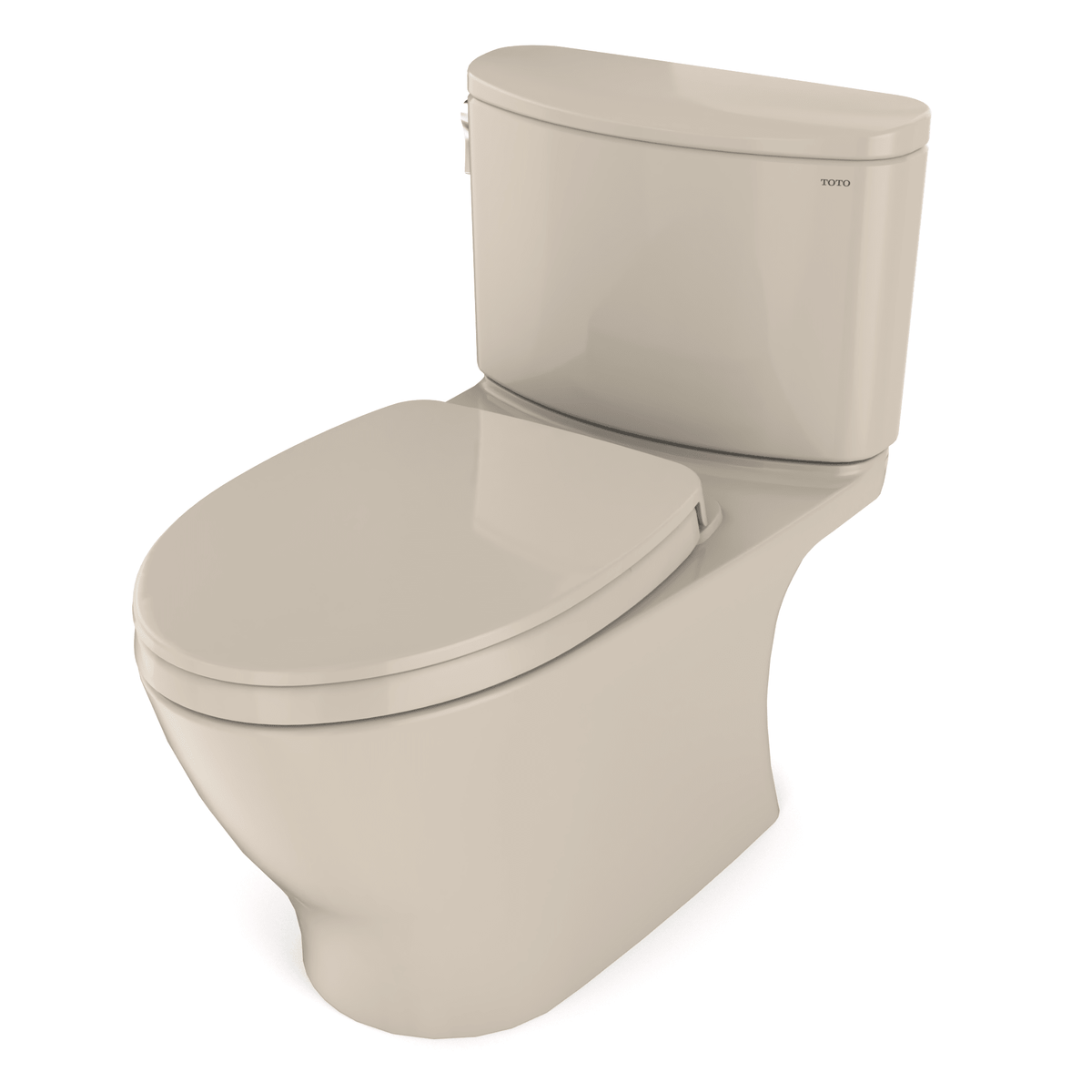 TOTO® Nexus® Two-Piece Elongated 1.28 gpf Universal Height Toilet with CeFIONtect® and Softclose® Seat – Elongated – Bone –