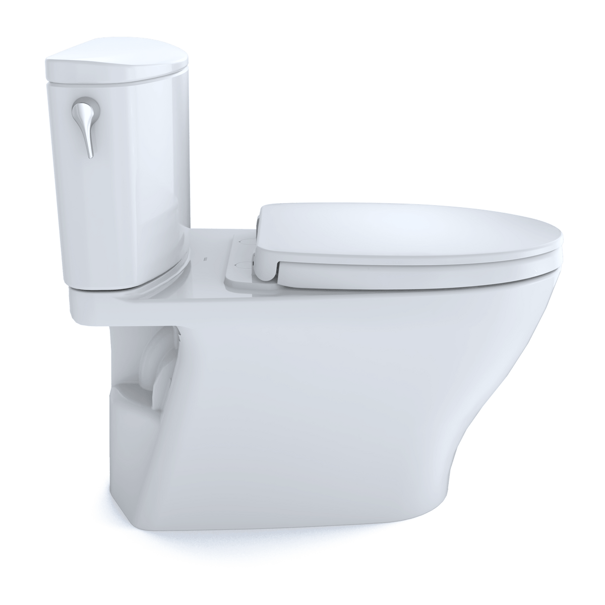 TOTO® Nexus® Two-Piece Elongated 1.28 gpf Universal Height Toilet with CeFIONtect® and Softclose® Seat – Elongated – Cotton White –