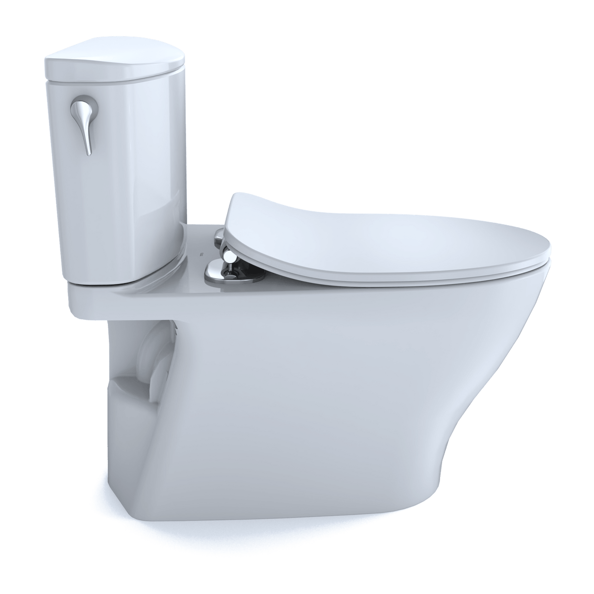 TOTO® Nexus® Two-Piece Elongated 1.28 gpf Universal Height Toilet with CeFIONtect® and Softclose® Seat – Elongated – Cotton White –