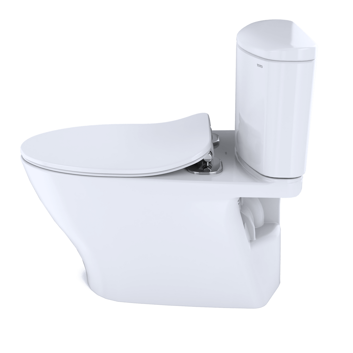 TOTO® Nexus® Two-Piece Elongated 1.28 gpf Universal Height Toilet with CeFIONtect® and Softclose® Seat – Elongated – Cotton White –