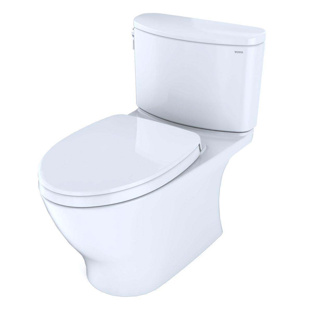 TOTO® Nexus® Two-Piece Elongated 1.28 gpf Universal Height Toilet with CeFIONtect® and Softclose® Seat – Elongated – Cotton White –