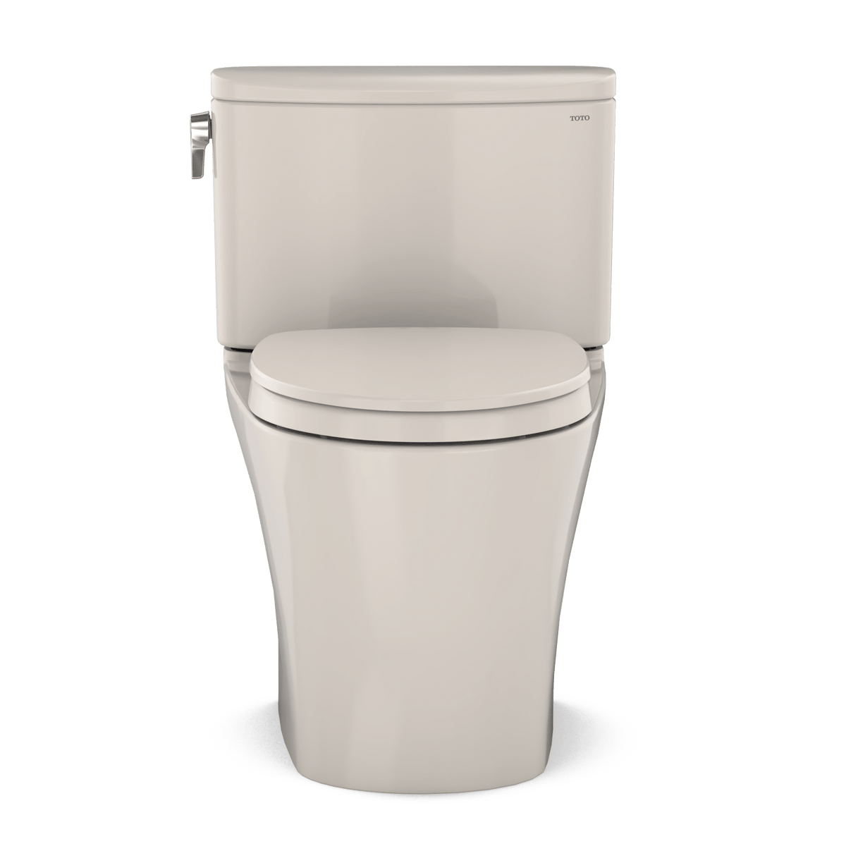 TOTO® Nexus® Two-Piece Elongated 1.28 gpf Universal Height Toilet with CeFIONtect® and Softclose® Seat – Elongated – Sedona Beige –