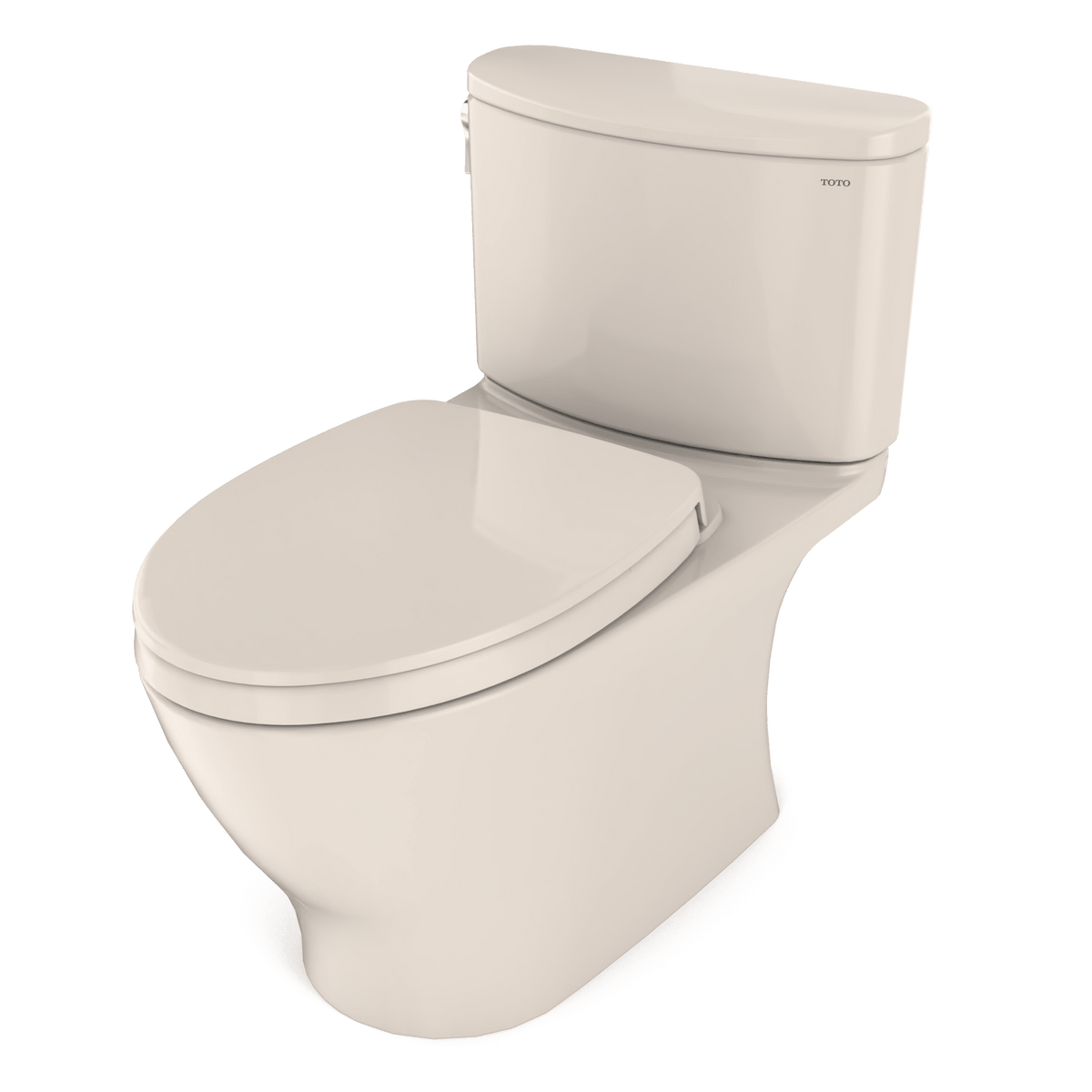 TOTO® Nexus® Two-Piece Elongated 1.28 gpf Universal Height Toilet with CeFIONtect® and Softclose® Seat – Elongated – Sedona Beige –